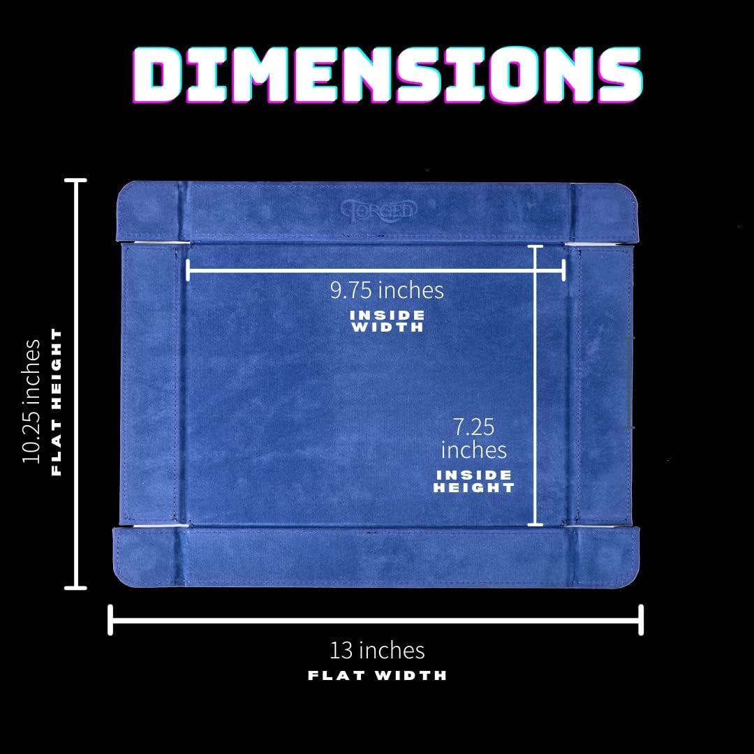 Bandeja de Dados Plegable Forged Dice Co. 24.13x18.42cm Azul