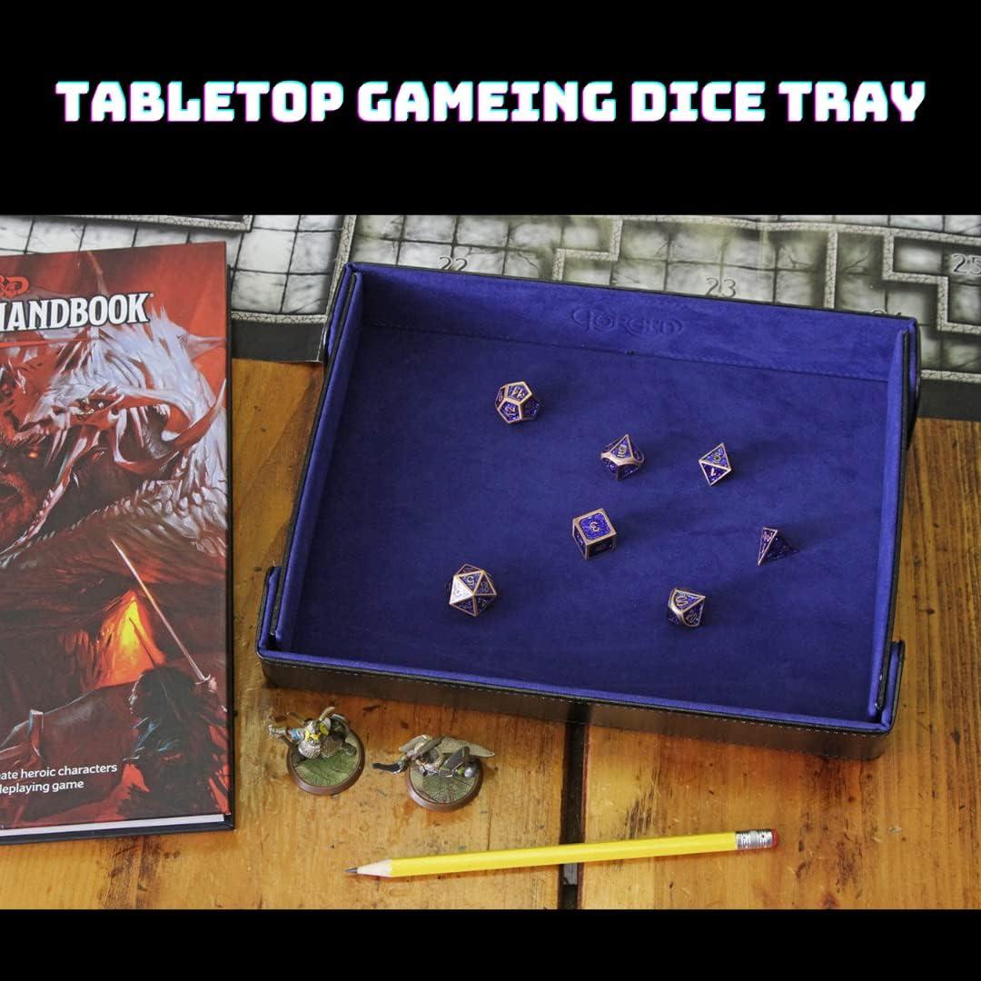 Bandeja de Dados Plegable Forged Dice Co. 24.13x18.42cm Azul