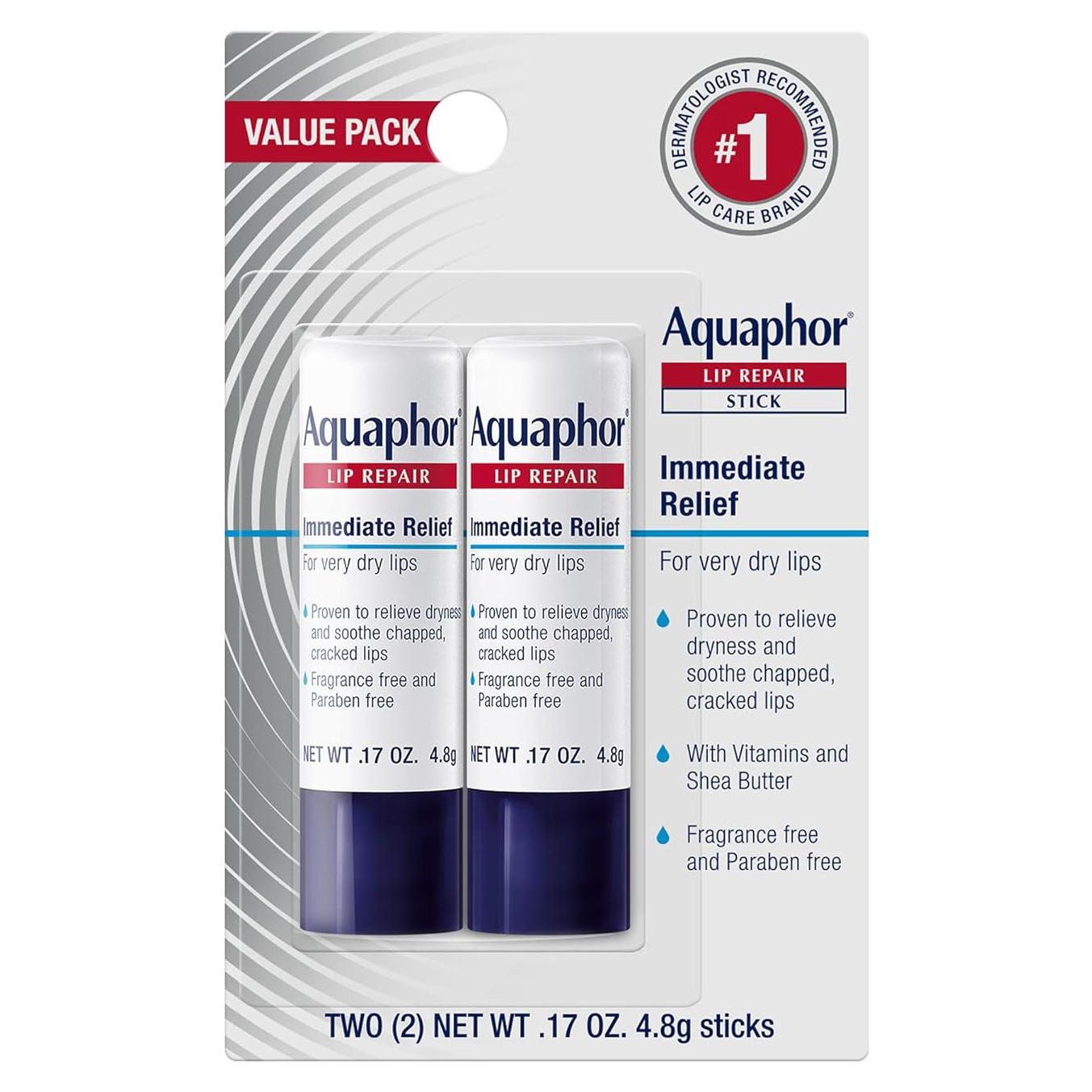Bálsamo Labial Reparador Aquaphor, Hidratante 4.8g x2
