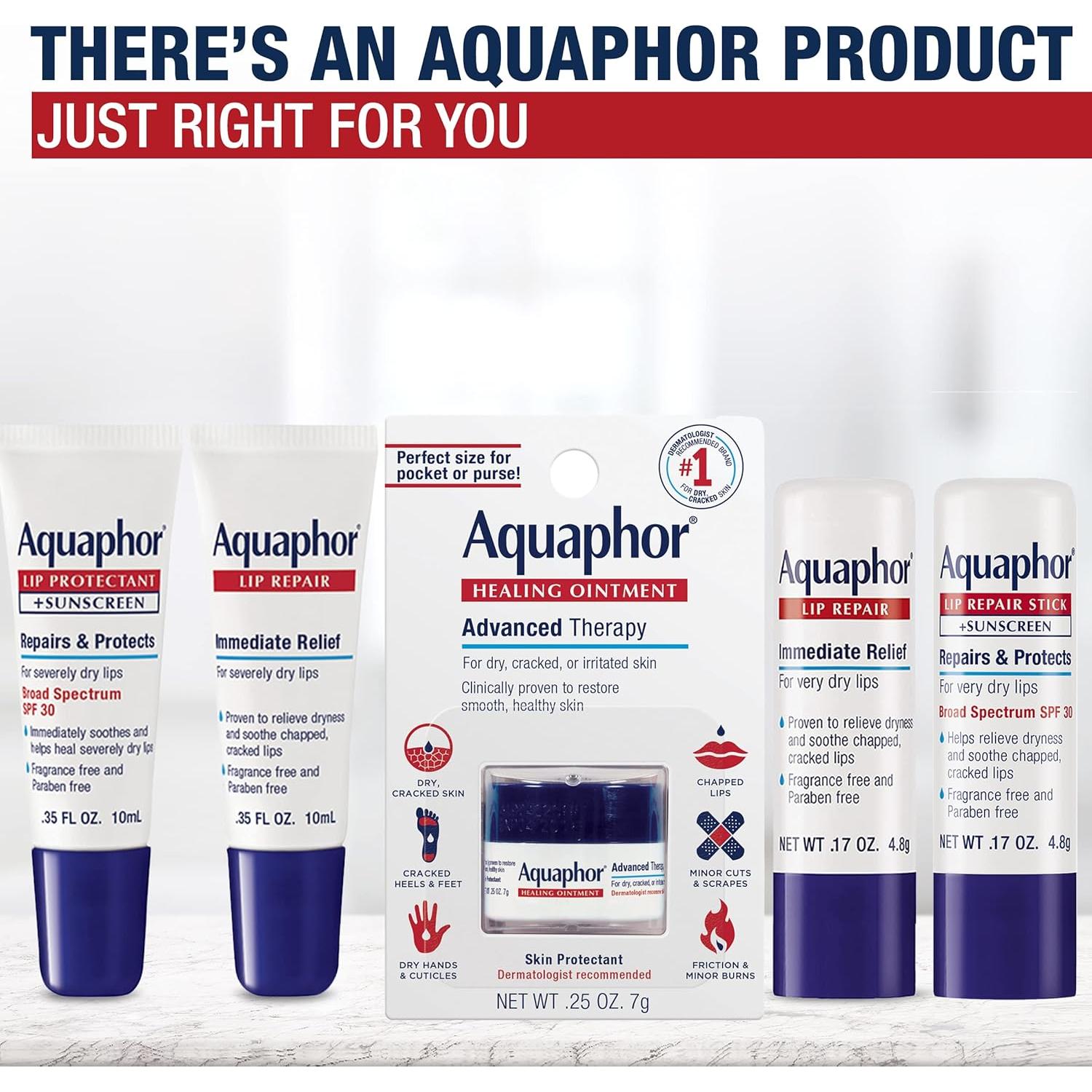 Bálsamo Labial Reparador Aquaphor, Hidratante 4.8g x2