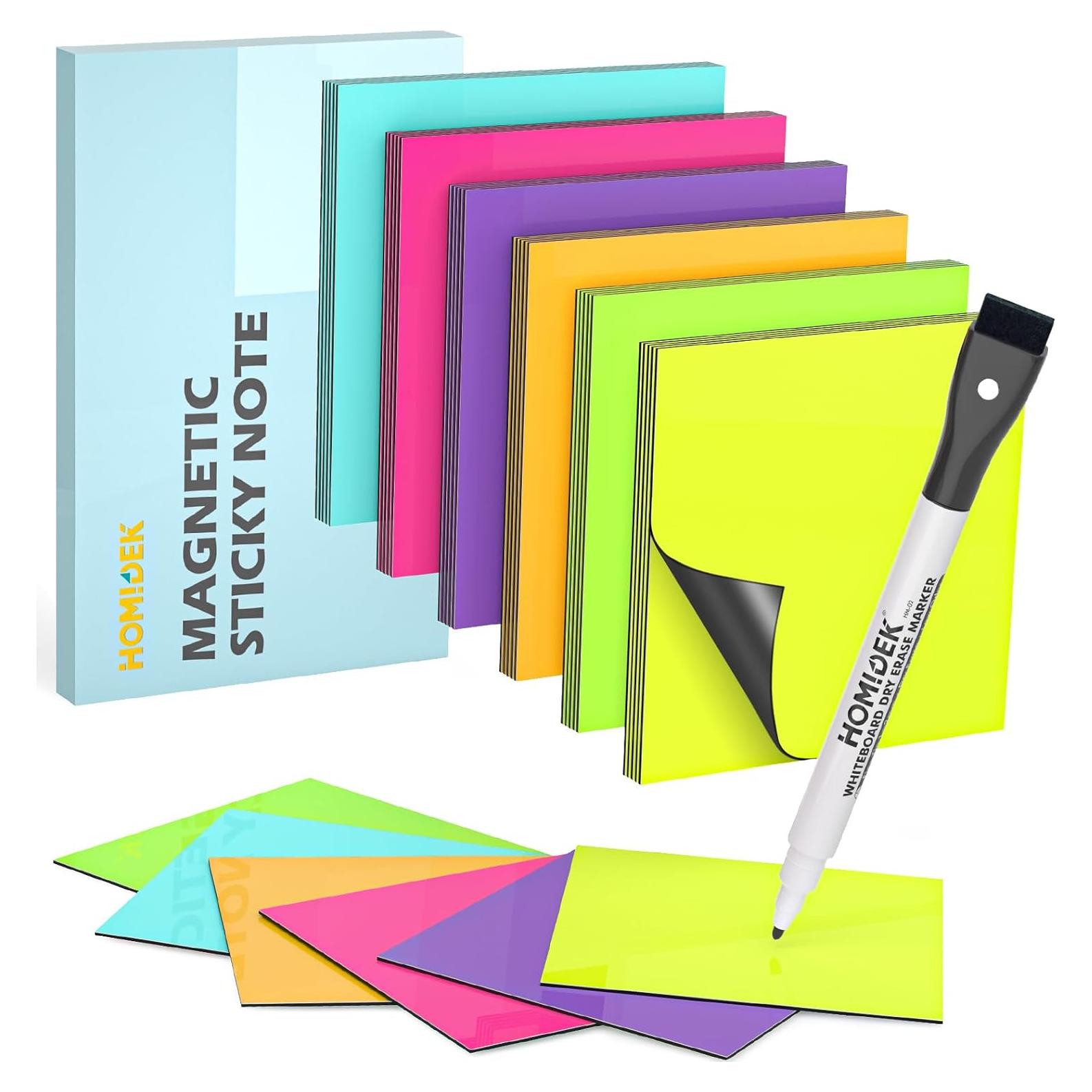 Notas Adhesivas Magnéticas Reutilizables HOMiDEK 30 Pcs 7.62 cm