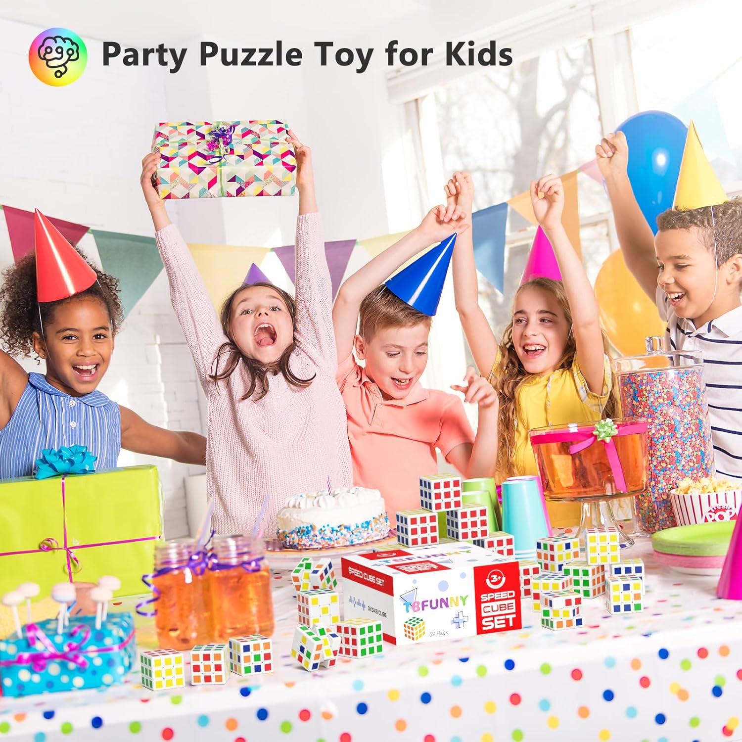 Paquete de 32 Mini Cubos de Rompecabezas TBFUNNY 3x3 para Niños