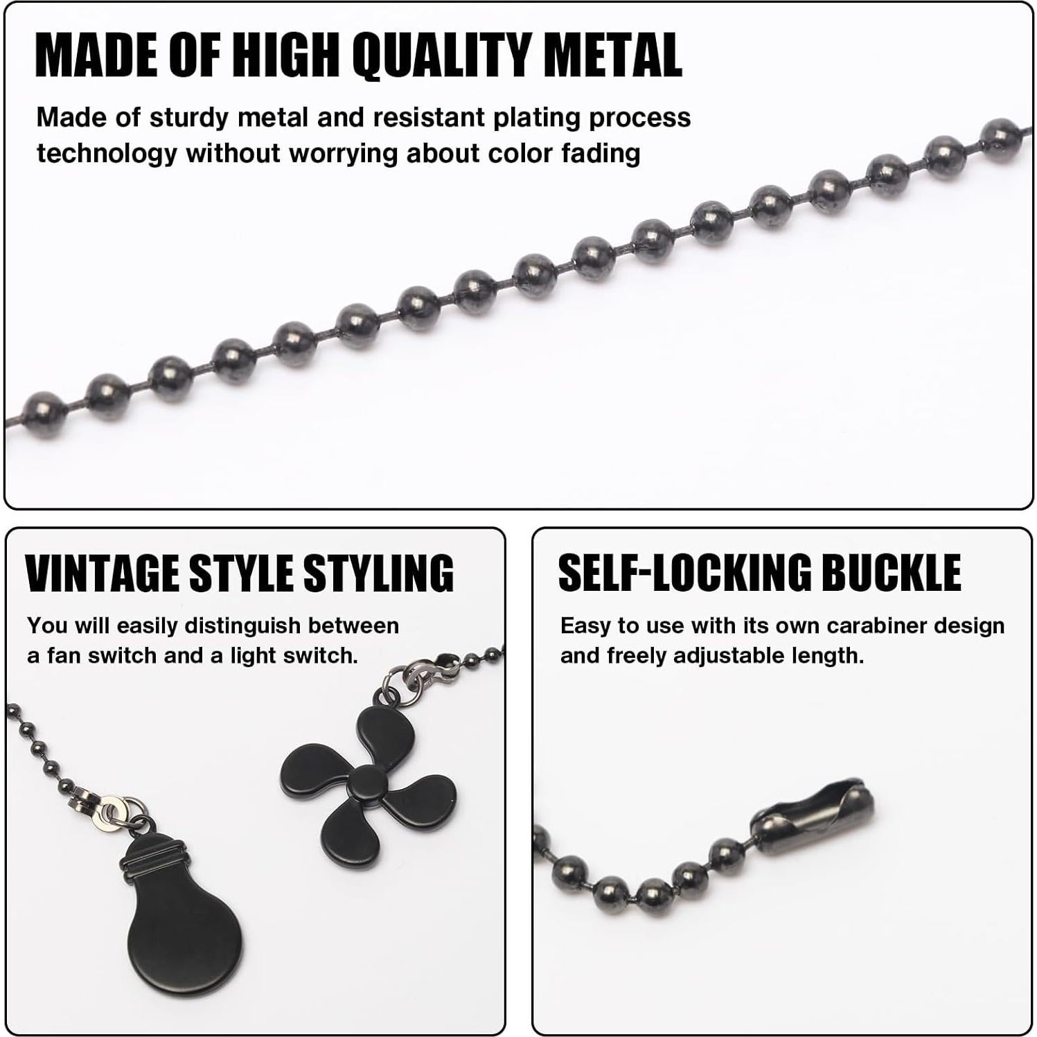 Juego de Cadenas de Tirar para Ventilador de Techo Maodai 34.54 cm