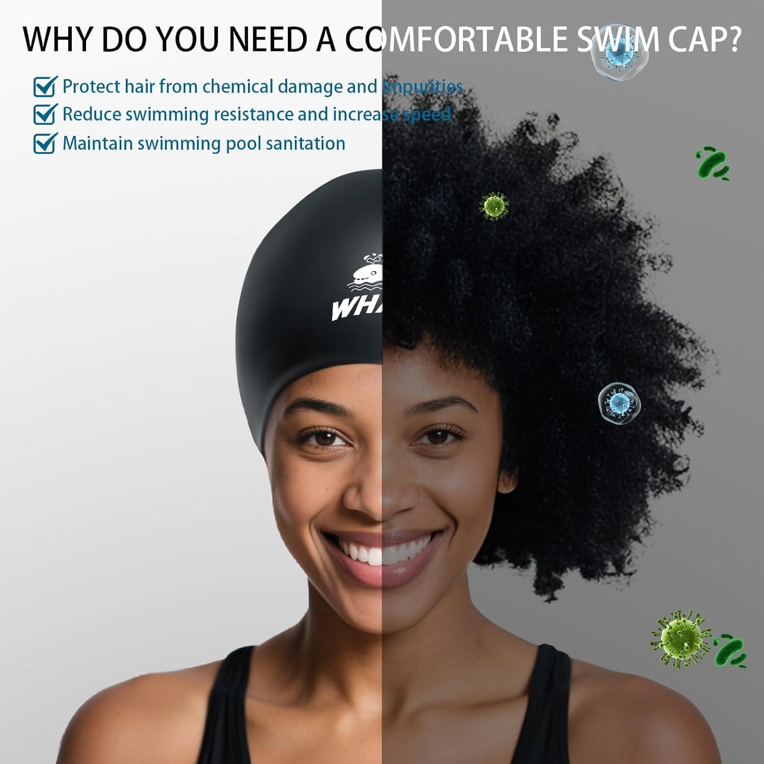 Gorro de Natación de Silicona Whale - Talla Única Antideslizante