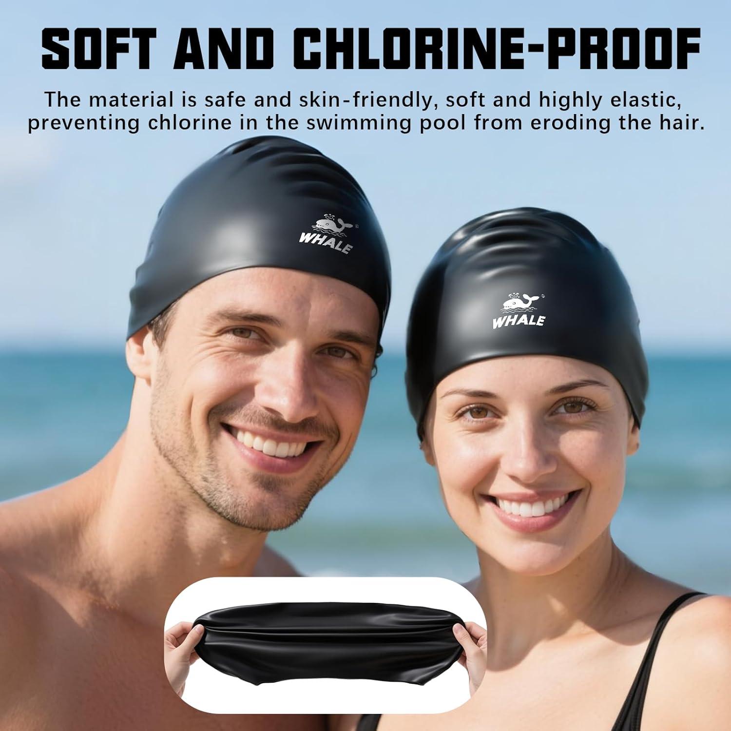 Gorro de Natación de Silicona Whale - Talla Única Antideslizante