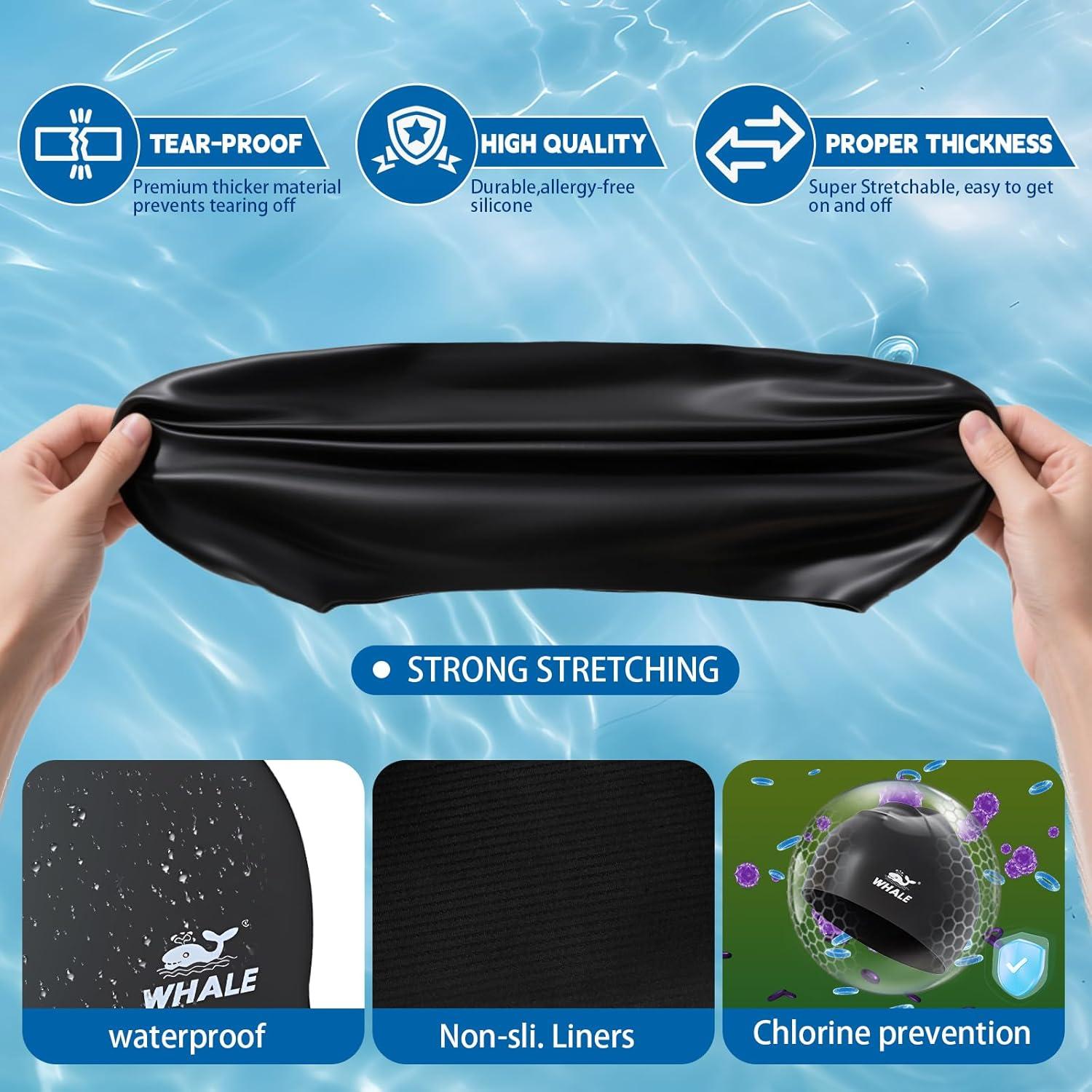 Gorro de Natación de Silicona Whale - Talla Única Antideslizante