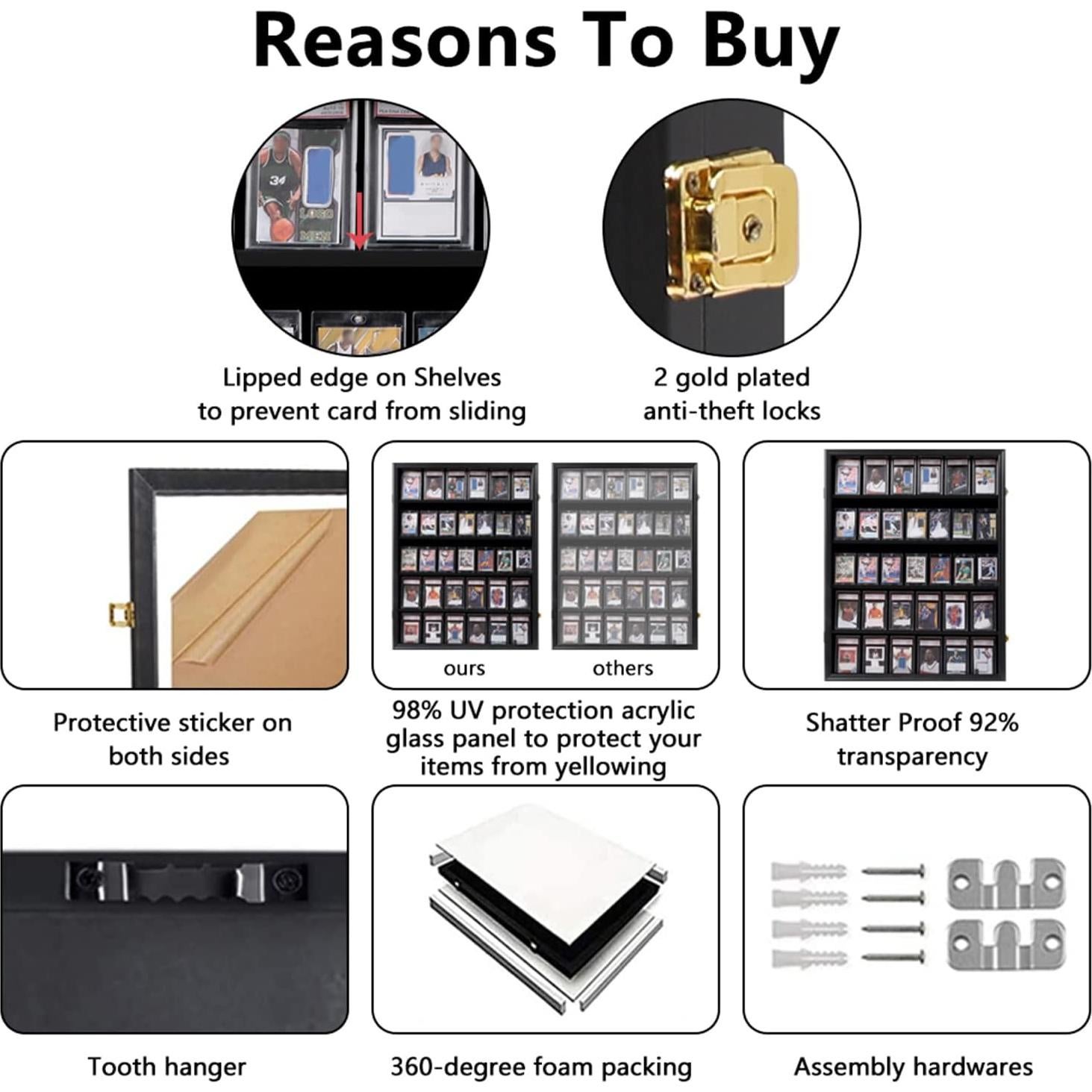 Estuche de Exhibición de Tarjetas Deportivas VERANI - Grande Vertical