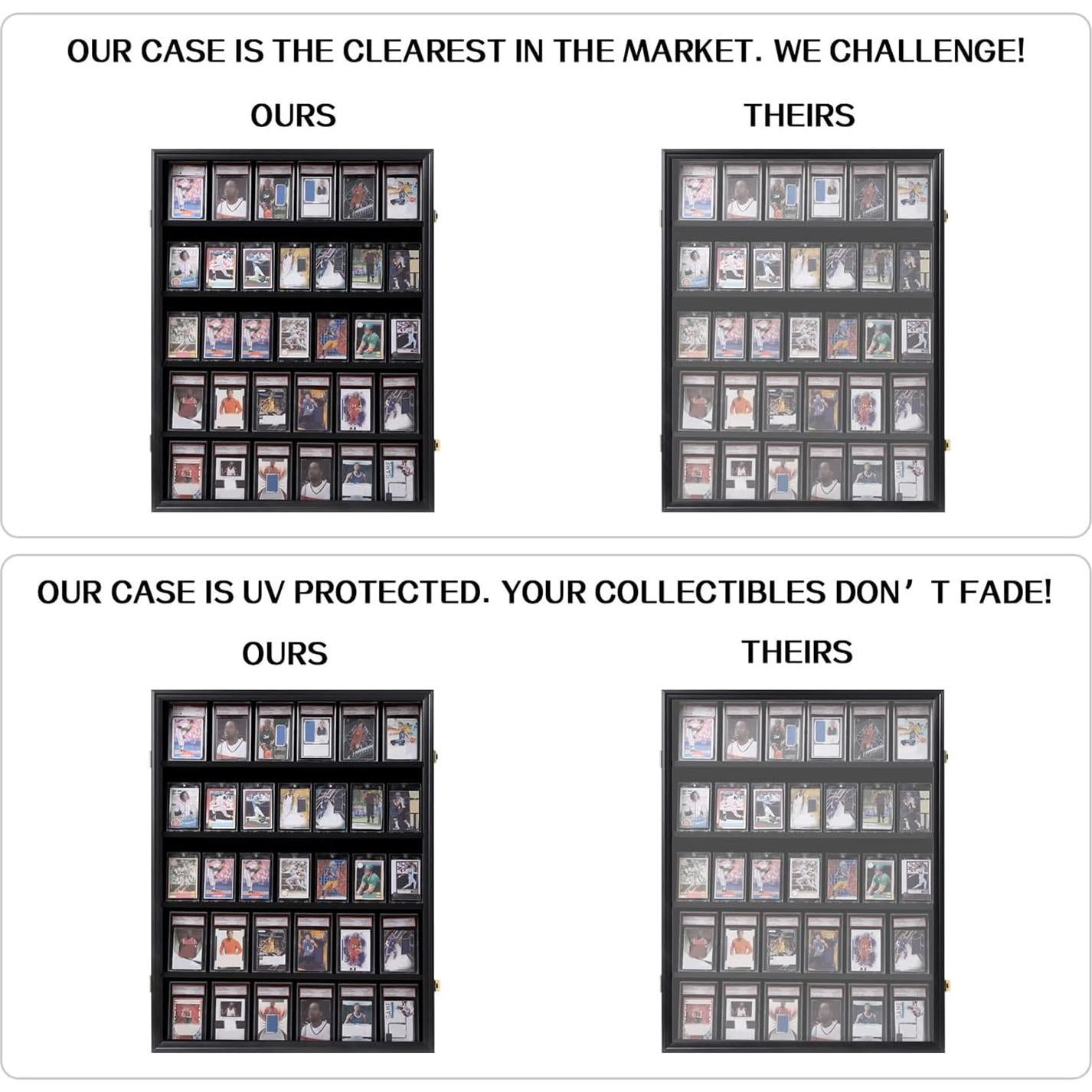 Estuche de Exhibición de Tarjetas Deportivas VERANI - Grande Vertical