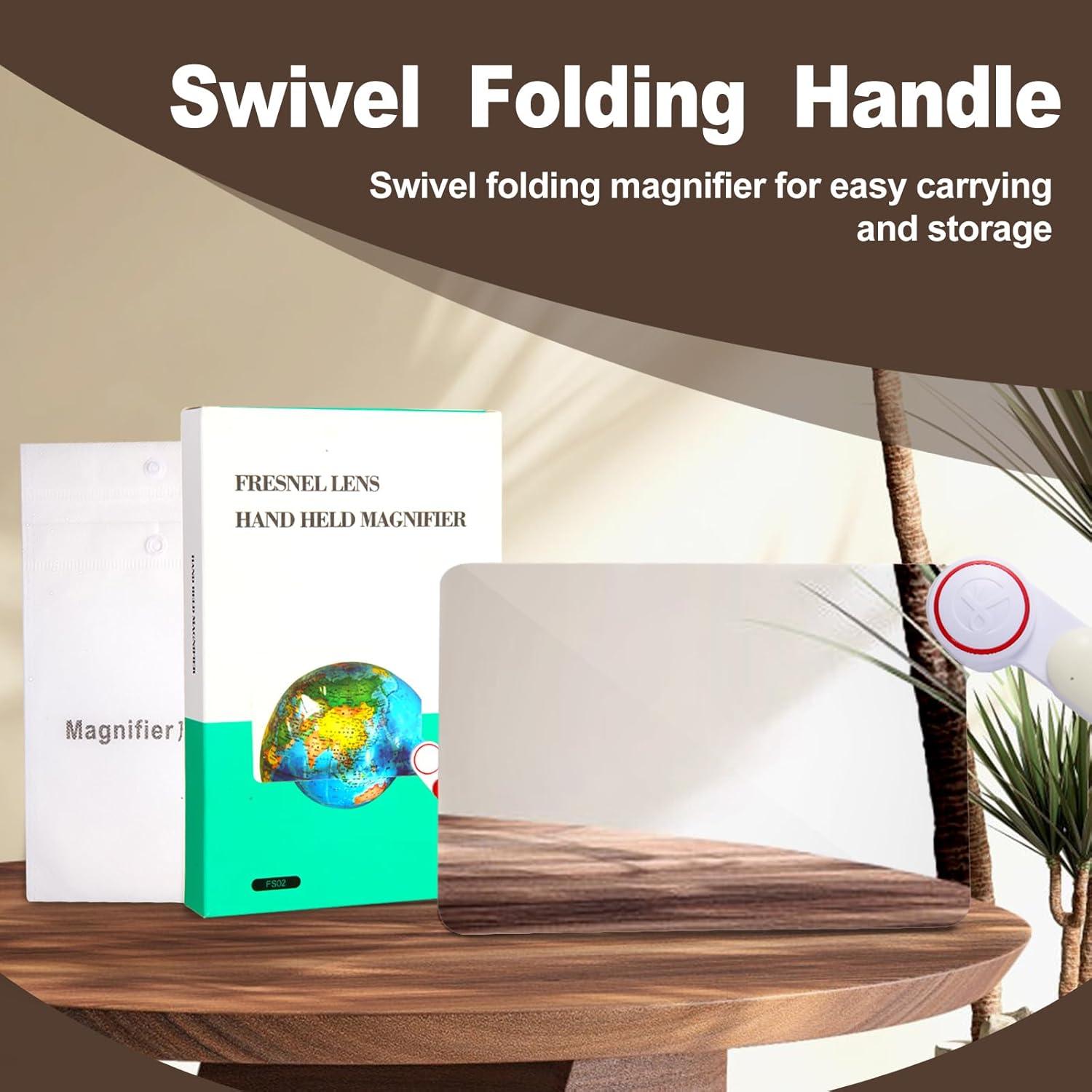 Lupa de Mano 5X Seis Temporadas con Lente Fresnel Gris