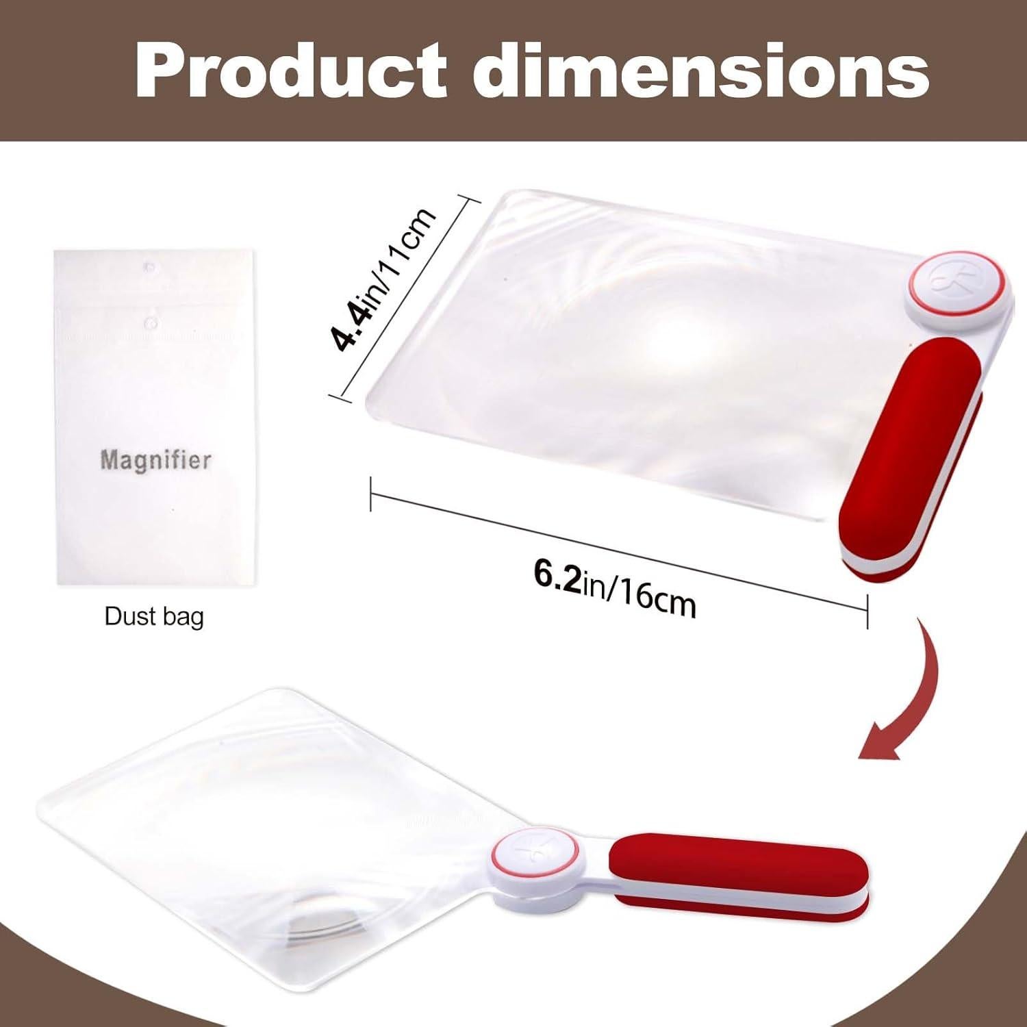 Lupa de Mano 5X Seis Temporadas con Lente Fresnel Gris