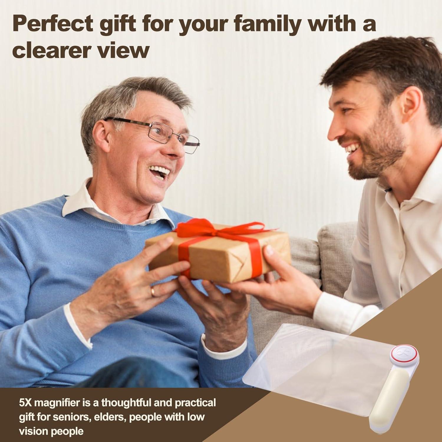 Lupa de Mano 5X Seis Temporadas con Lente Fresnel Gris