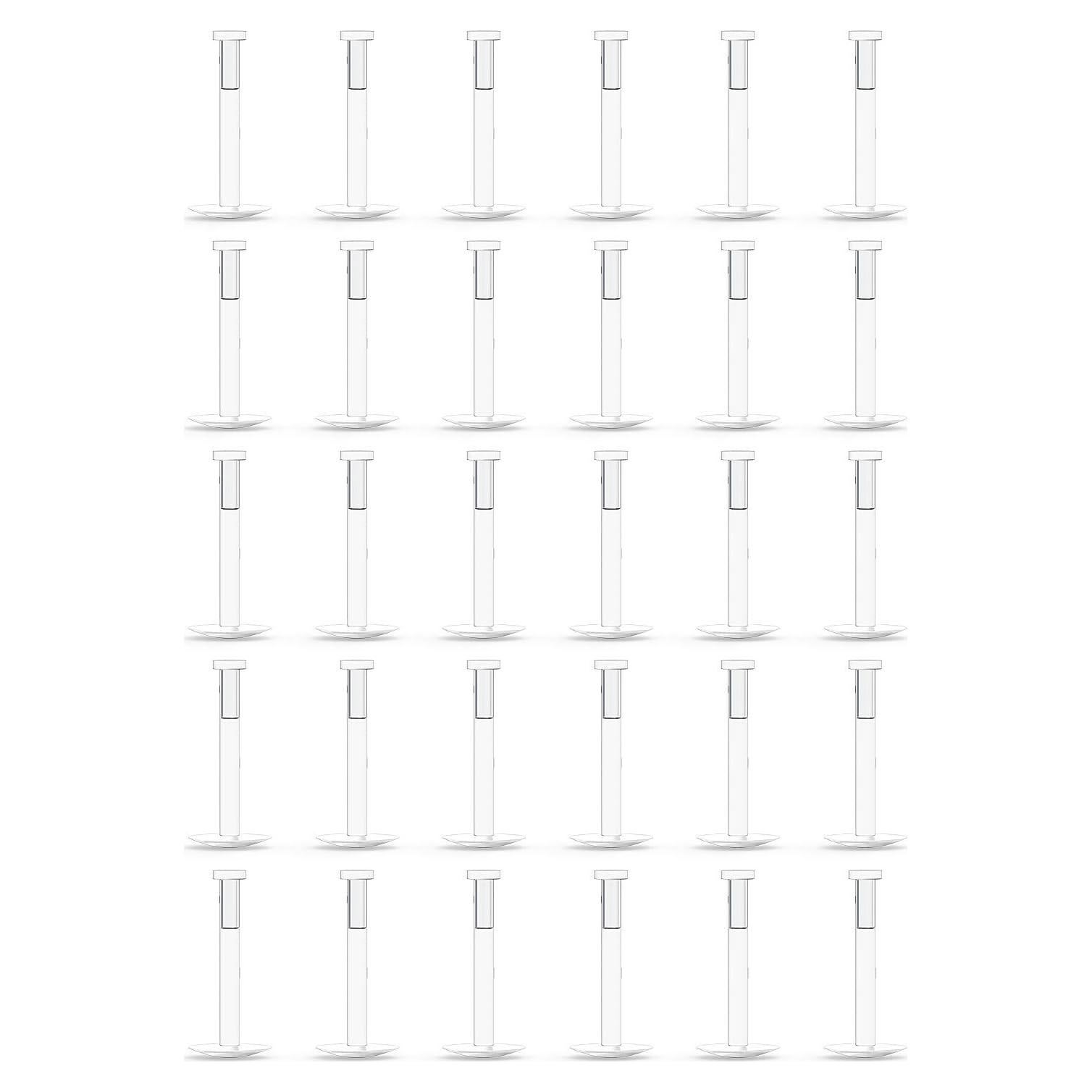 30 Piezas Anillos Labret Transparentes 16G Lcolyoli 6-10mm