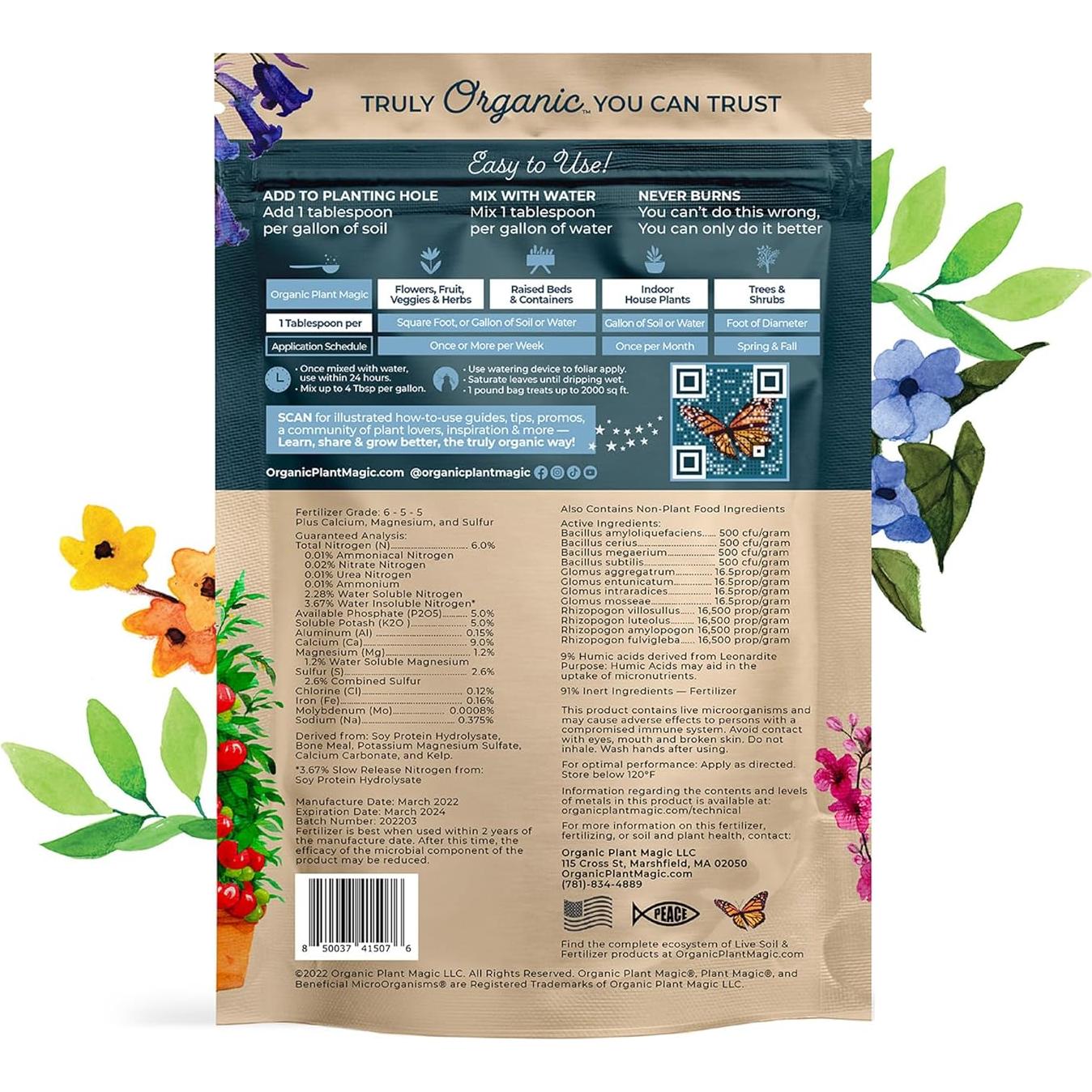 Fertilizante Orgánico Soluble Magia de Plantas 0.45 kg Multiusos
