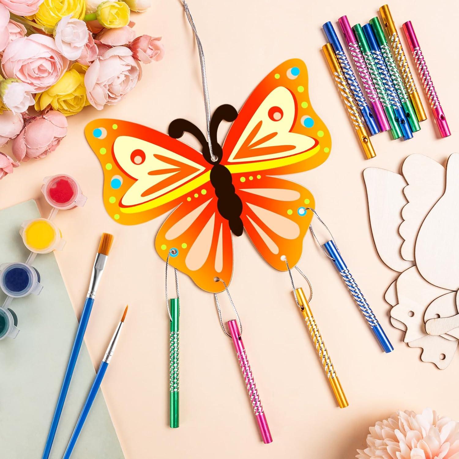 Kit de Campanas de Viento Mariposa XJWWHZ 8 Piezas DIY