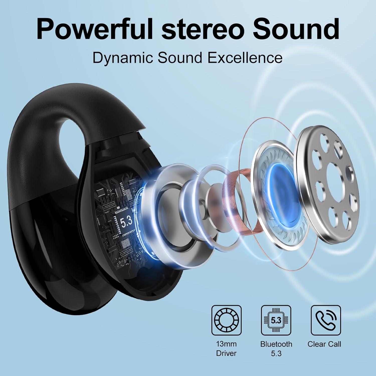 Auriculares Bluetooth MeloAudio S12, Clip de Oído Abierto 120h