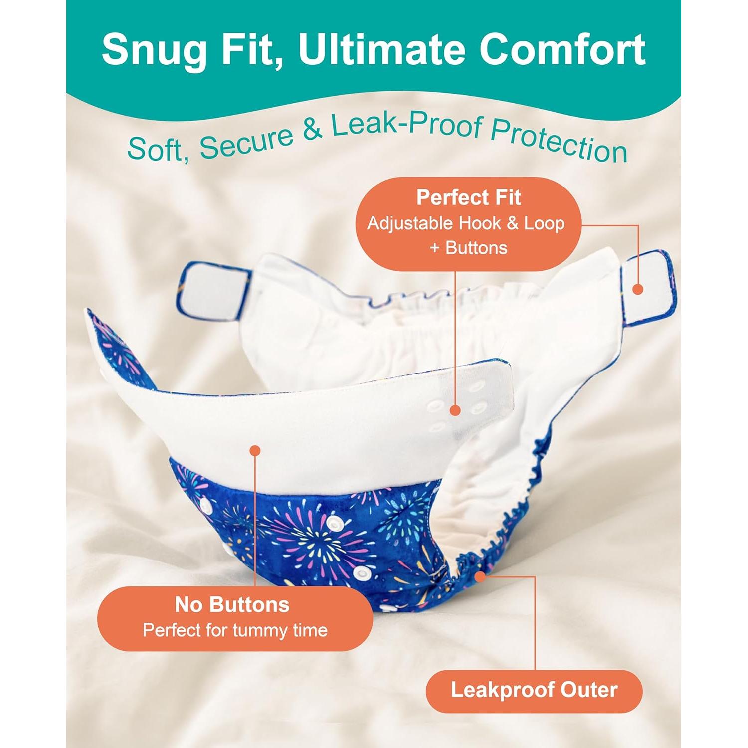 Pañal de tela reutilizable Fairywell con indicador de humedad 5-15 kg