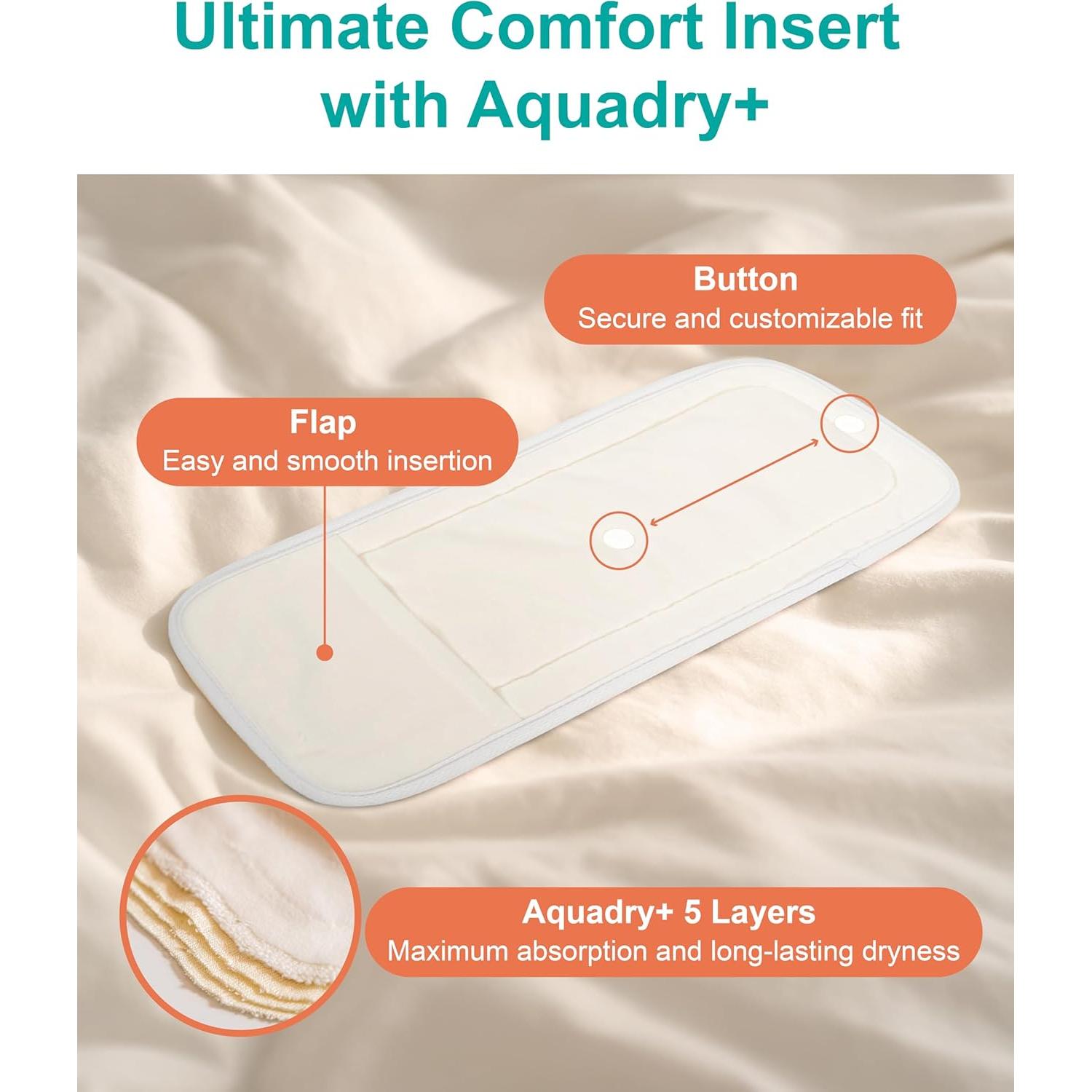 Pañal de tela reutilizable Fairywell con indicador de humedad 5-15 kg