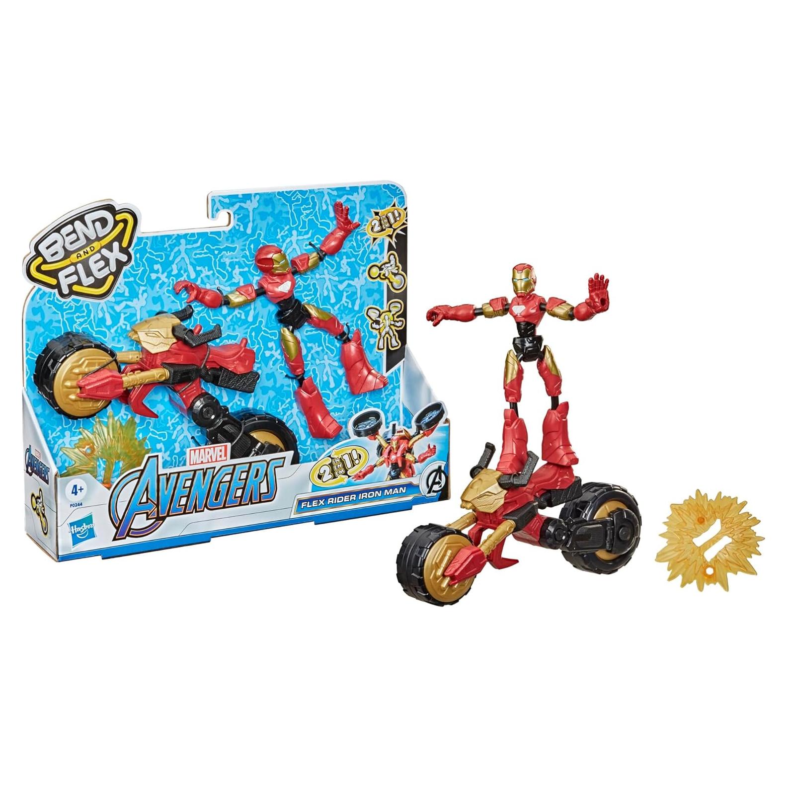 Figura de Acción Marvel Dobla y Flexiona Iron Man 15 cm