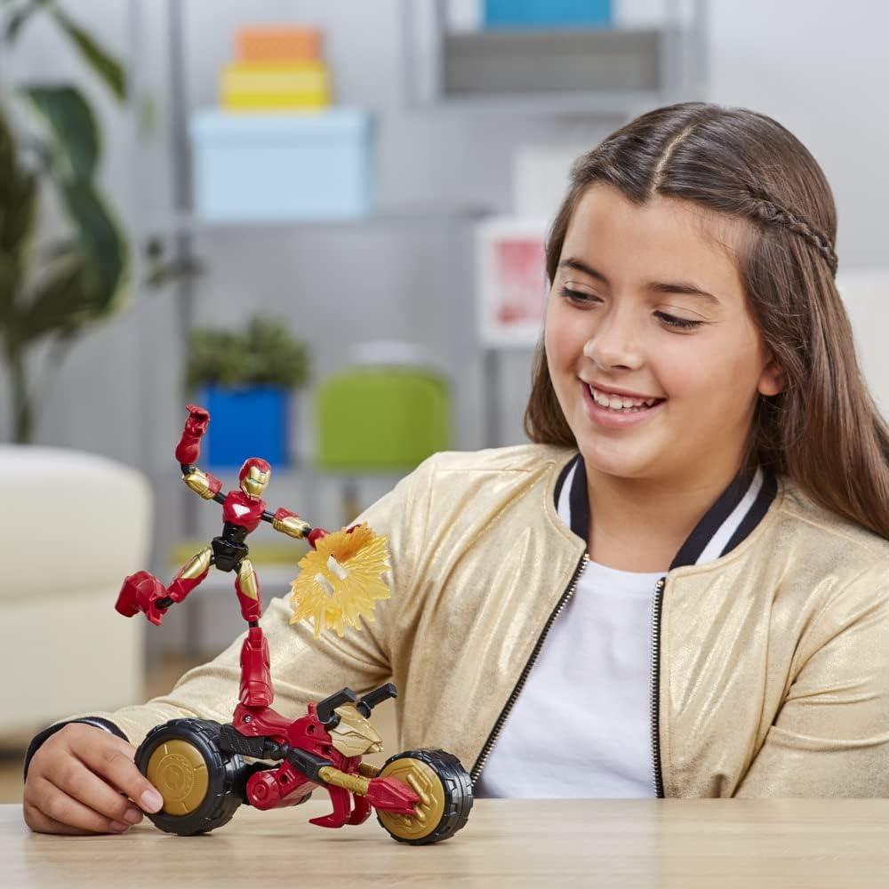 Figura de Acción Marvel Dobla y Flexiona Iron Man 15 cm