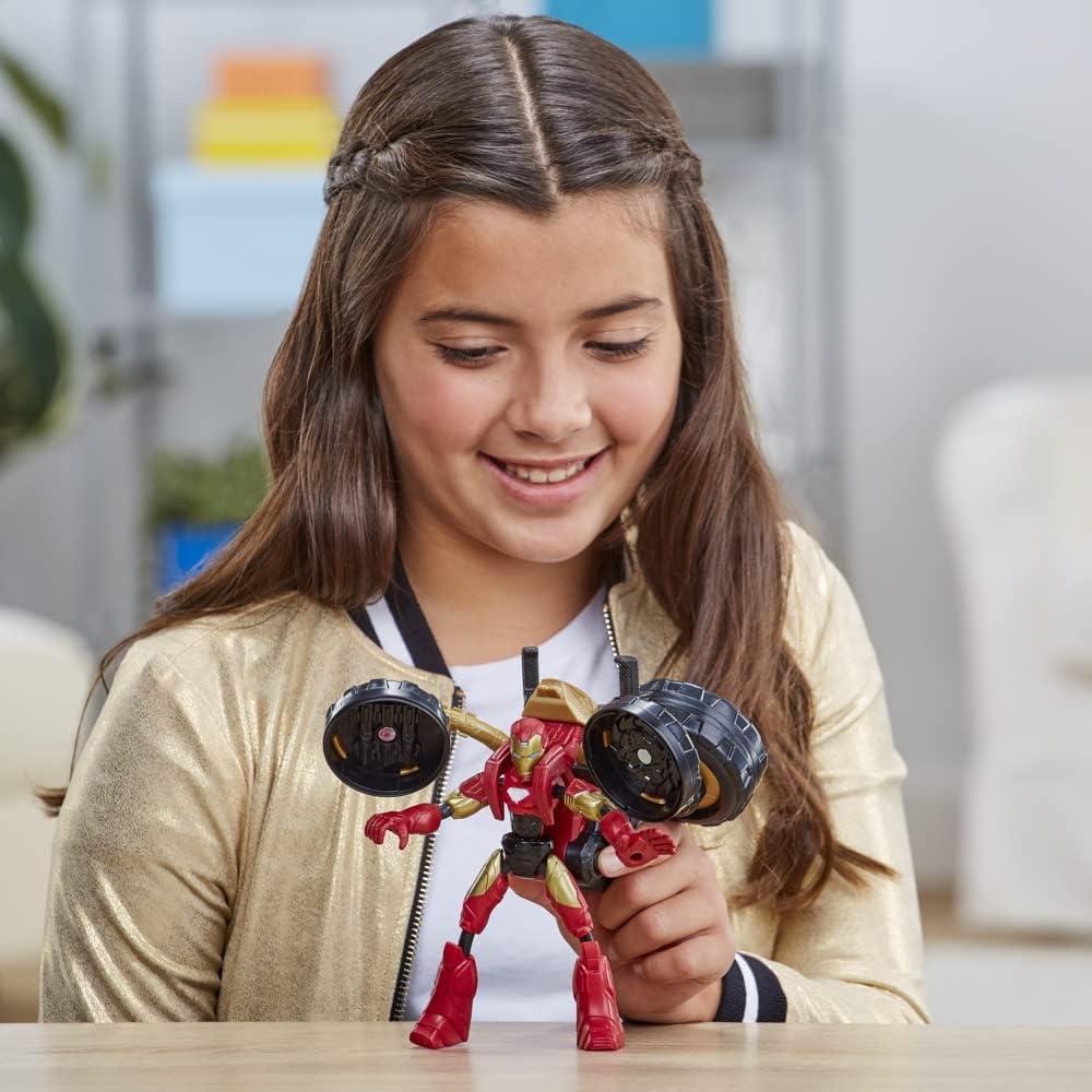 Figura de Acción Marvel Dobla y Flexiona Iron Man 15 cm