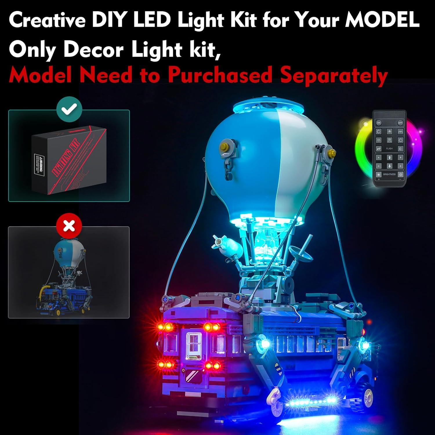 Kit de Luz LED LocoLee para LEGO 77073 Battle Bus Fortnite