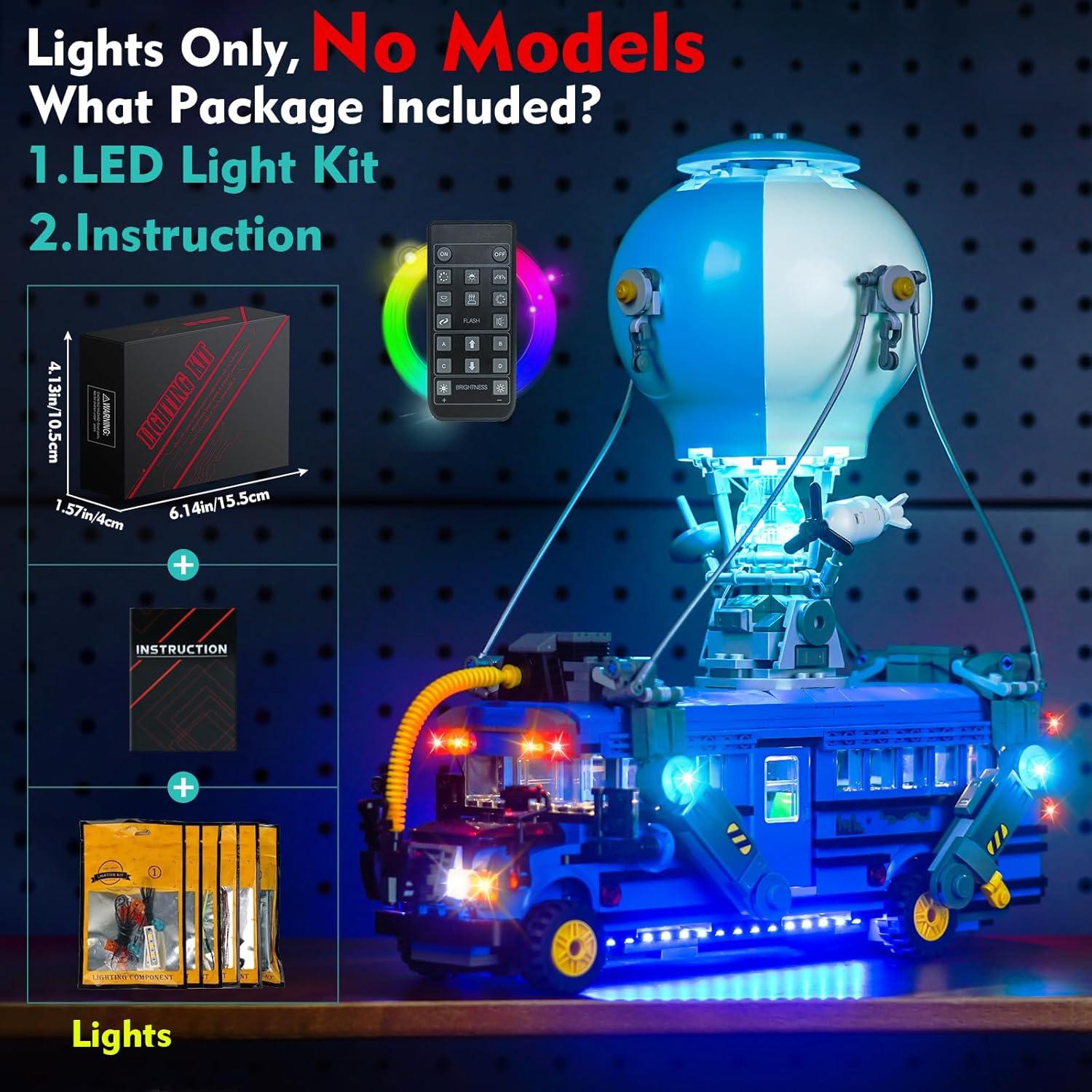 Kit de Luz LED LocoLee para LEGO 77073 Battle Bus Fortnite