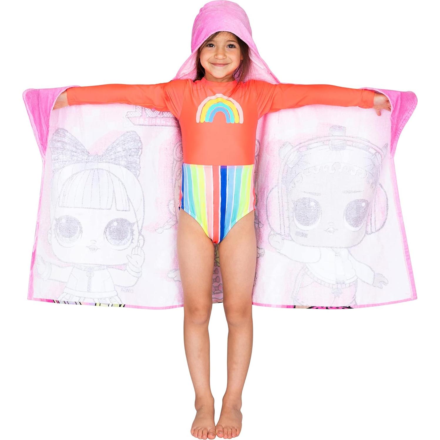 Toalla con Capucha Franco Kids LOL Surprise 61x127 cm