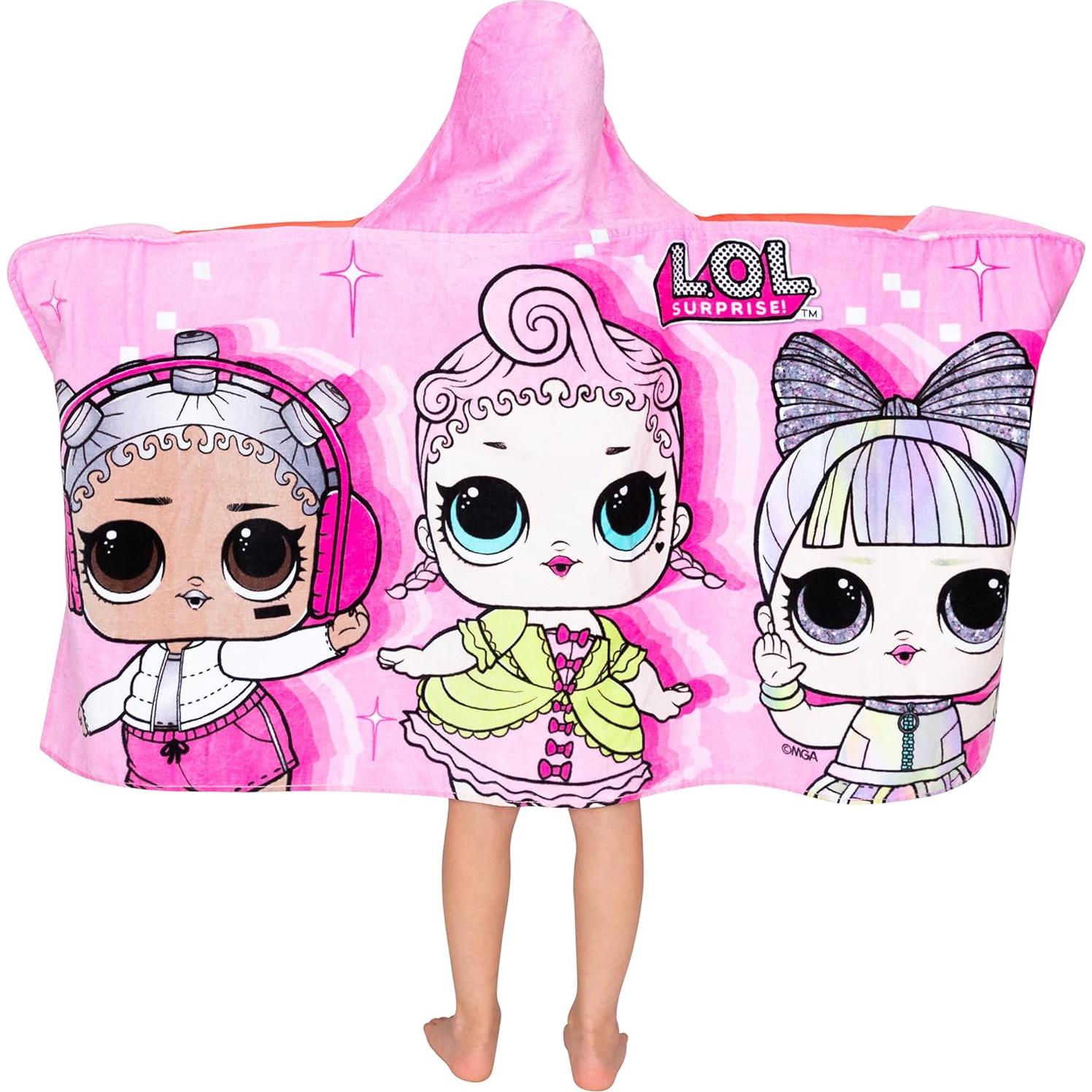Toalla con Capucha Franco Kids LOL Surprise 61x127 cm