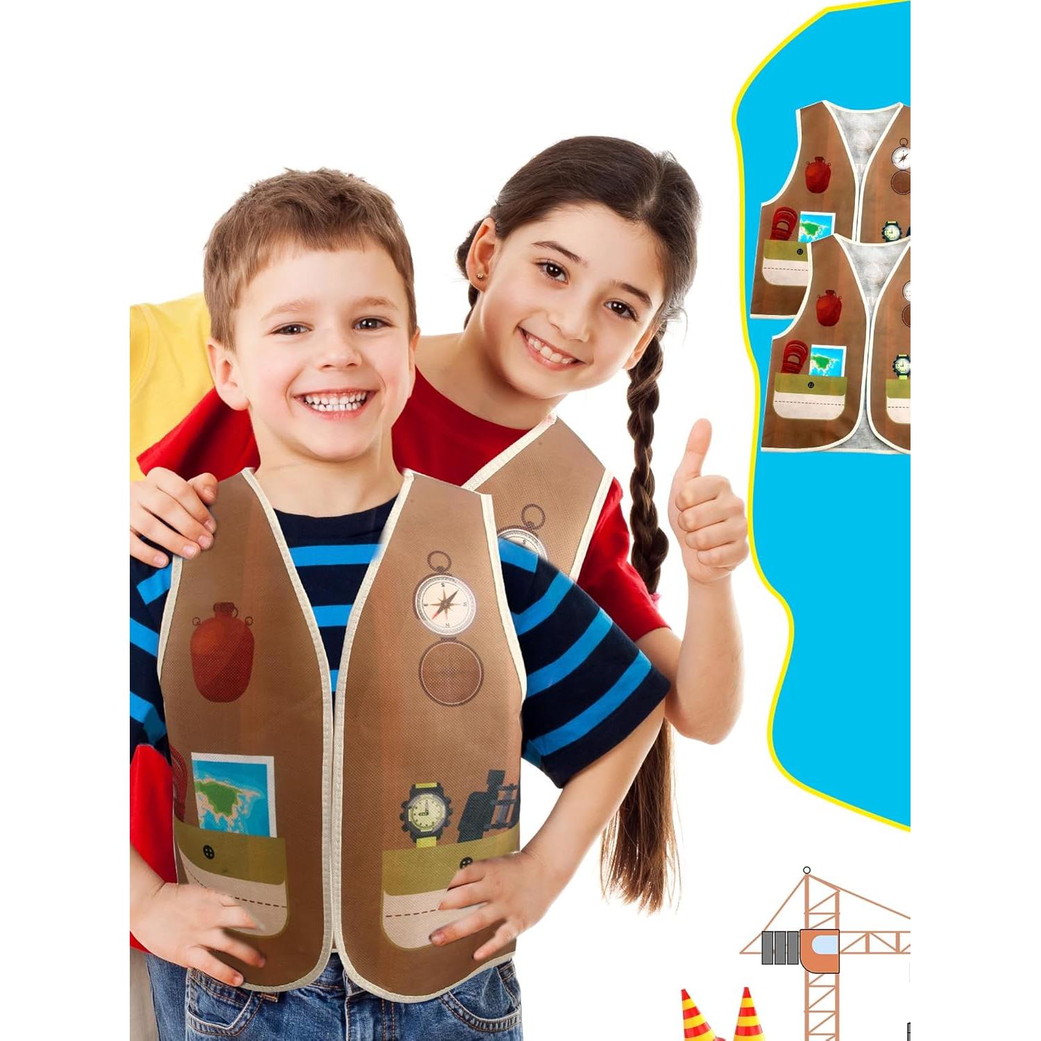 16 Disfraces de Chaleco para Niños - Bombero, Policía, Soldado