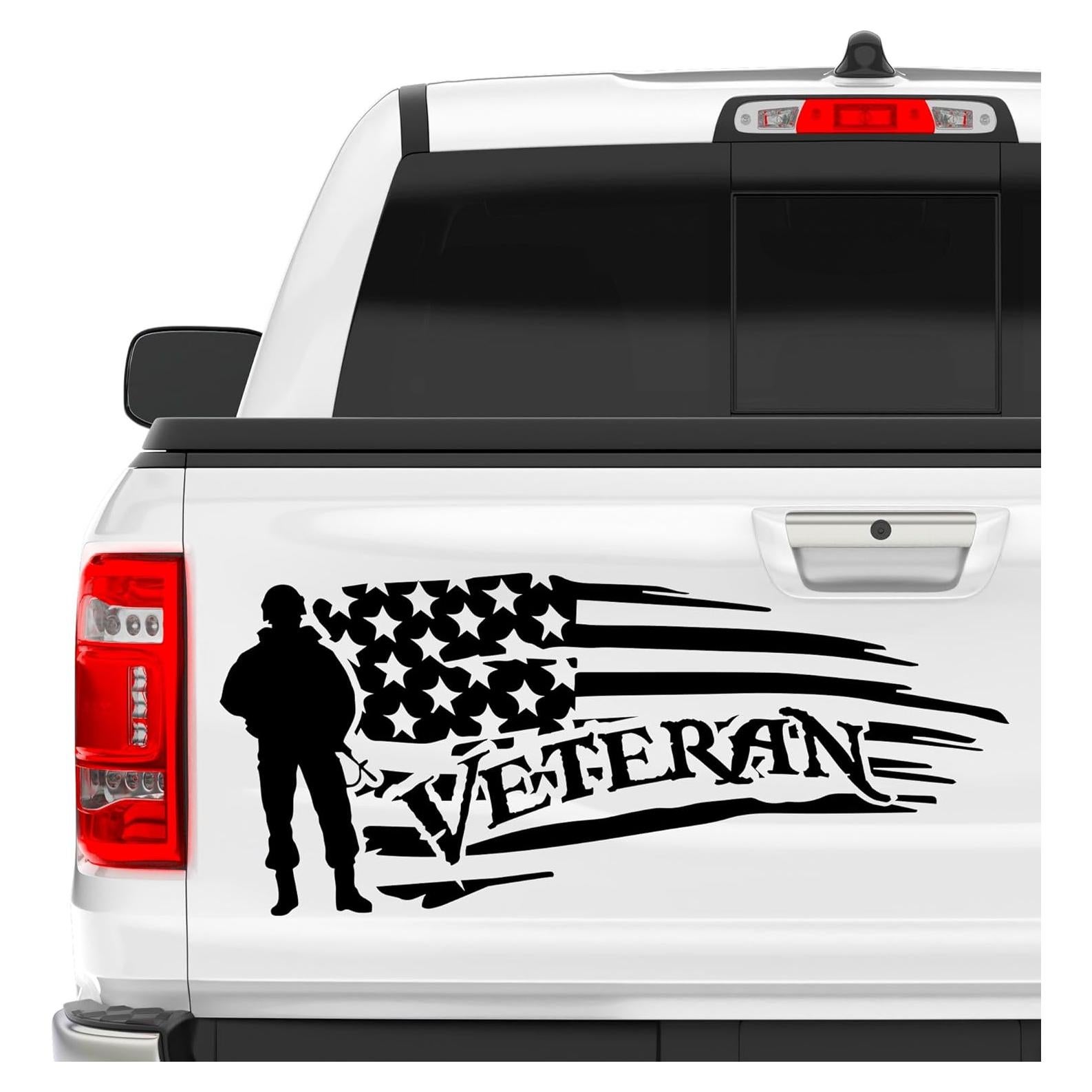 Calcomanía Vinilo 50.8x25.4cm Soldado Veterano Car Decal Geek