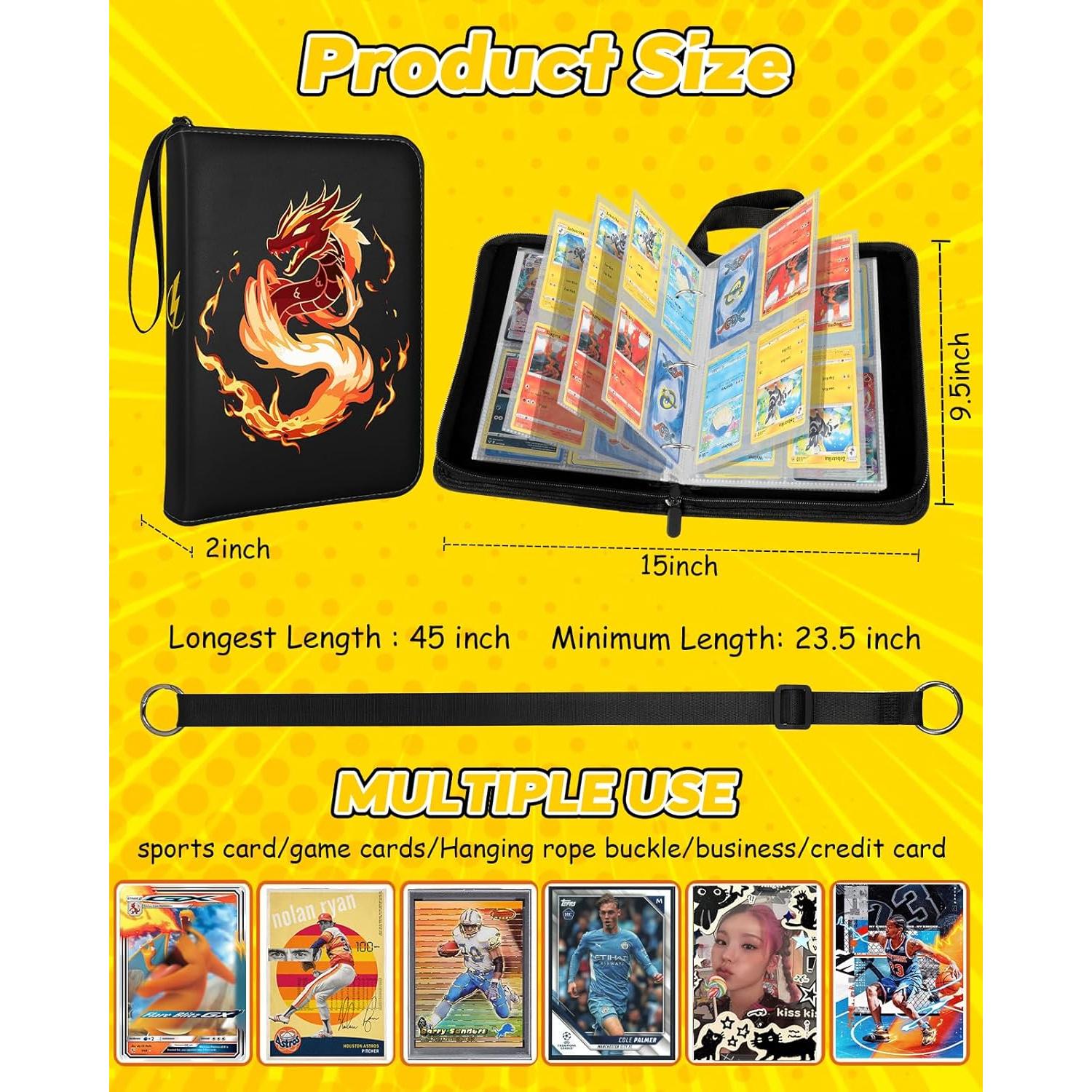 Carpeta de Tarjetas Lotadilo 440 Bolsillos Zorro Dragón