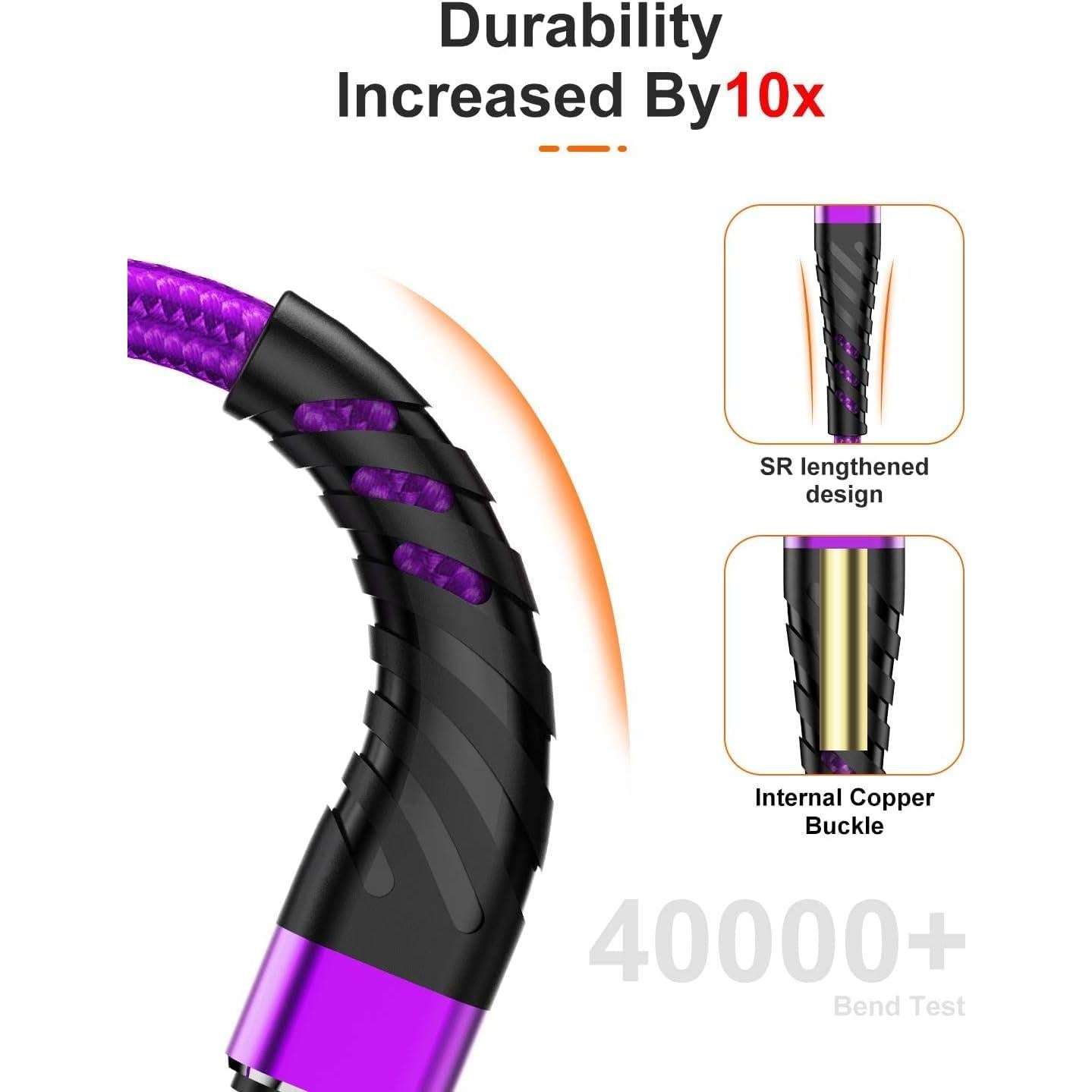 Cargador Lightning CyvenSmart 10ft MFi para iPhone 12/11/XS