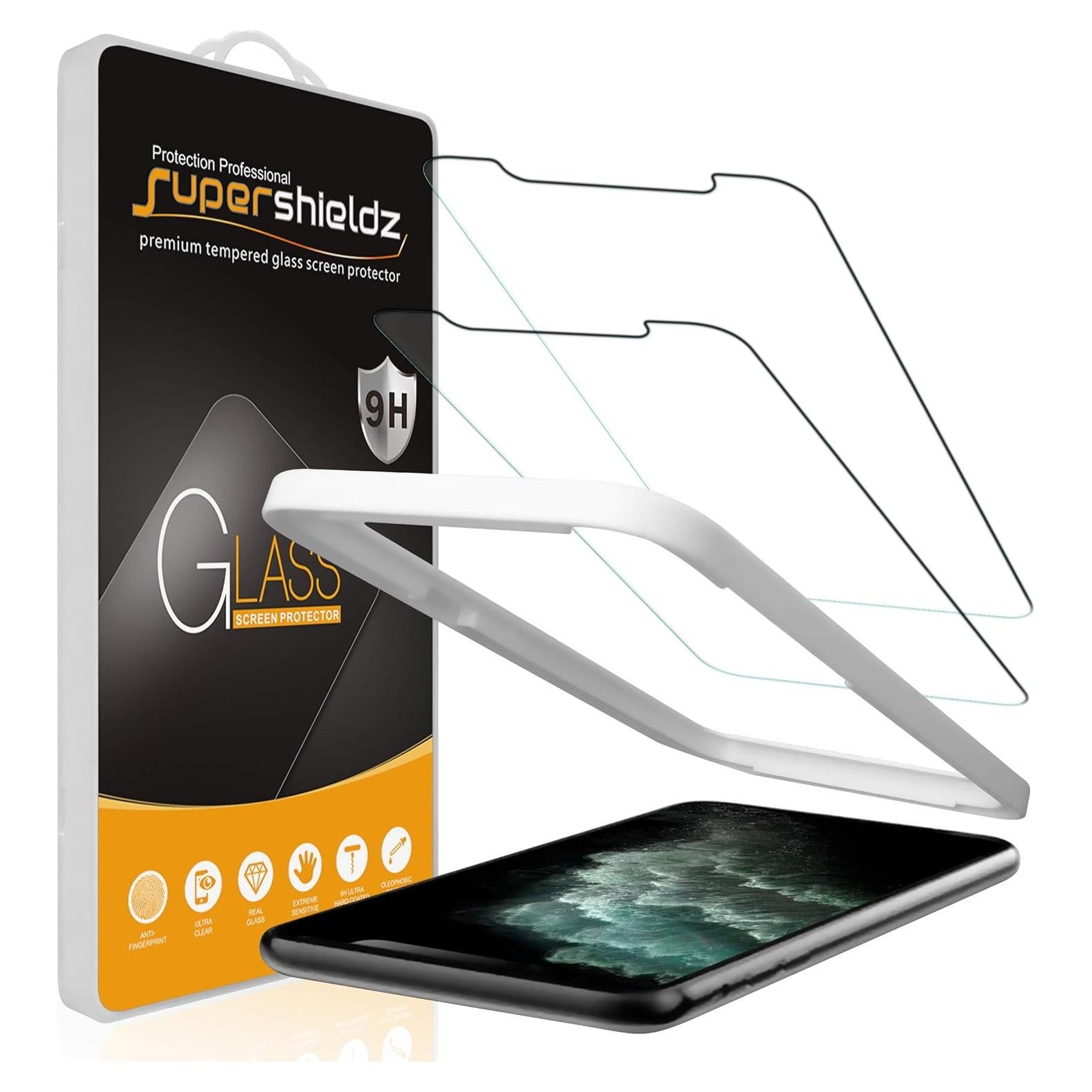 Protector de Pantalla Vidrio Templado Supershieldz para iPhone 11 Pro/Xs - 2 Pack