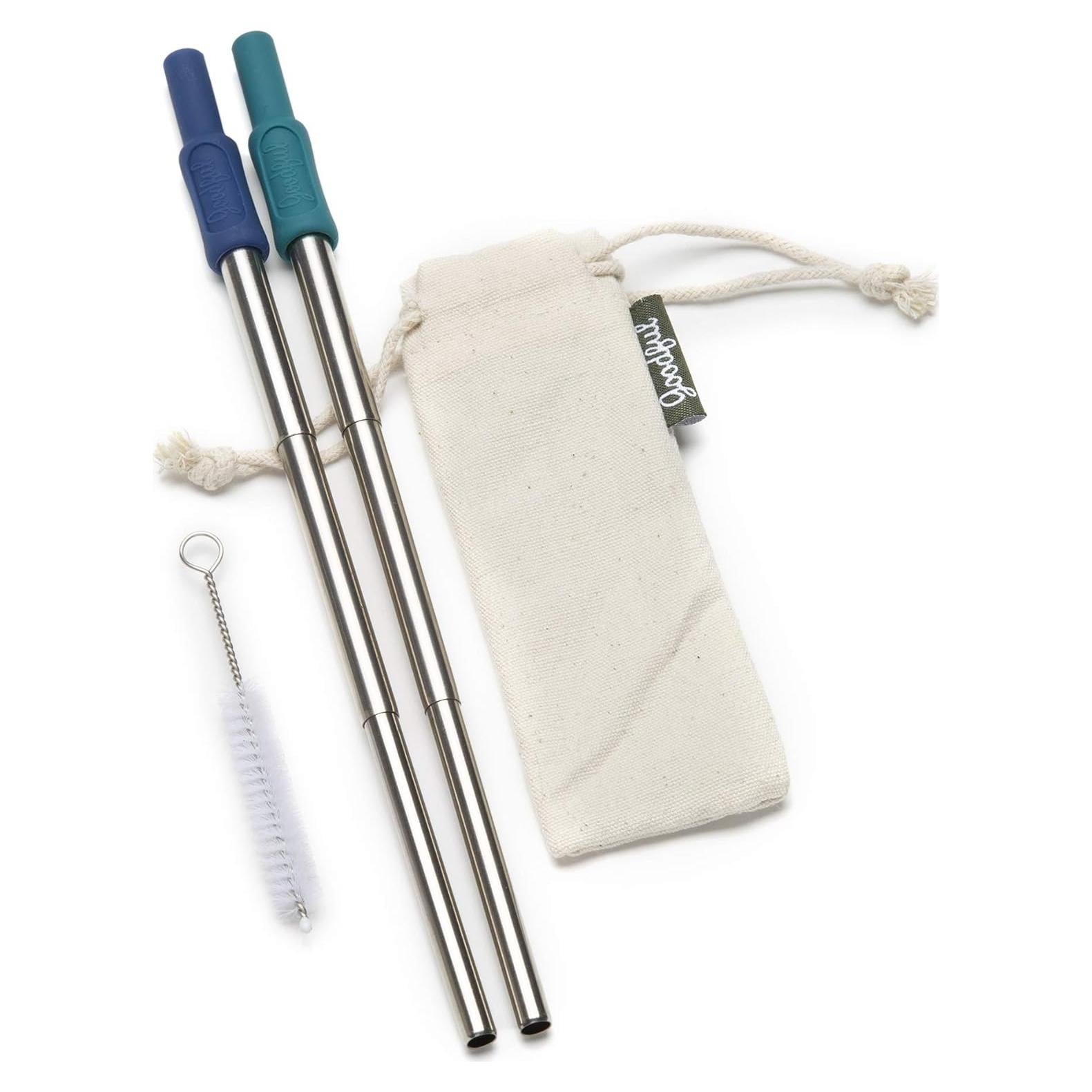 Pajitas Telescópicas Goodful de Acero Inoxidable 4 Piezas