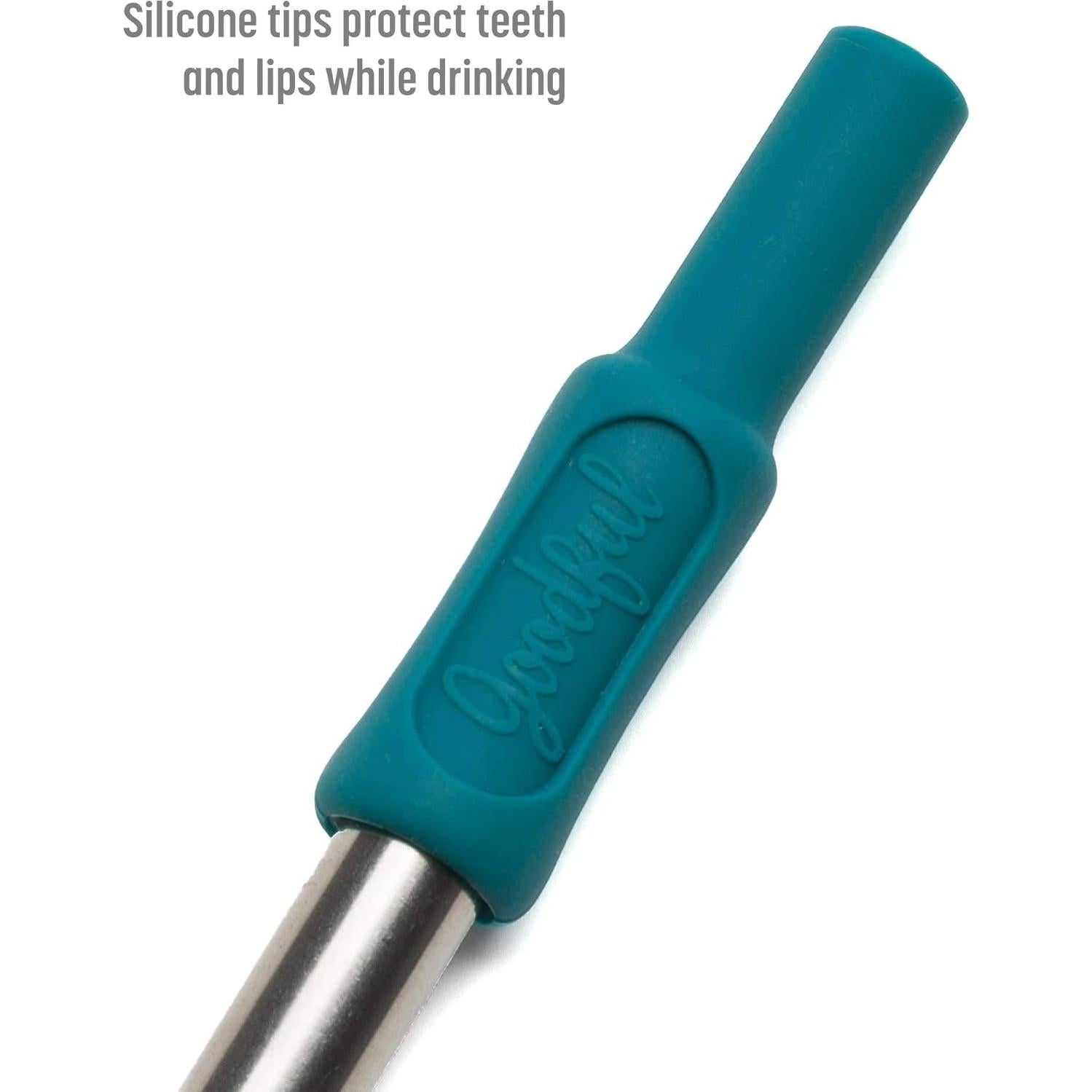 Pajitas Telescópicas Goodful de Acero Inoxidable 4 Piezas