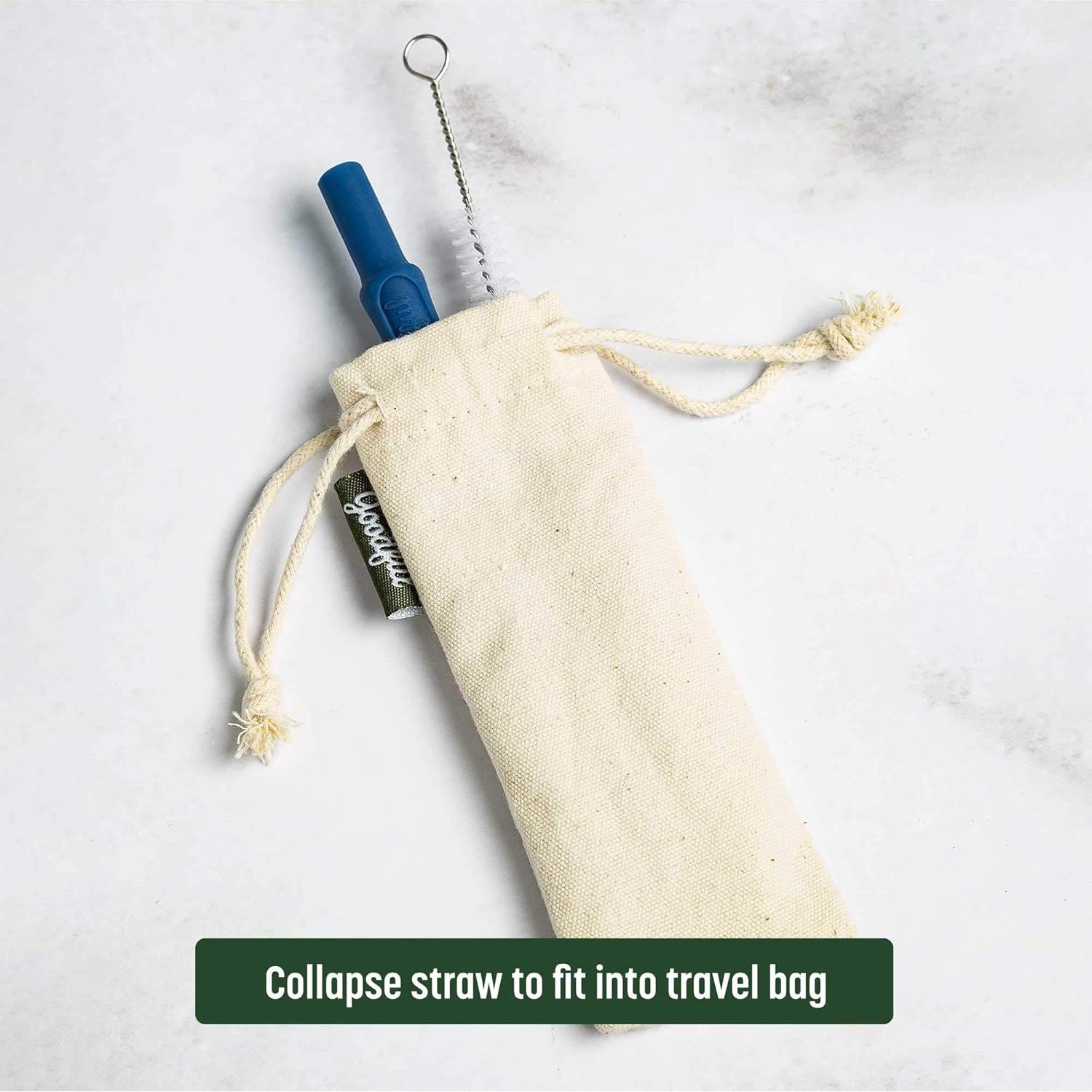 Pajitas Telescópicas Goodful de Acero Inoxidable 4 Piezas