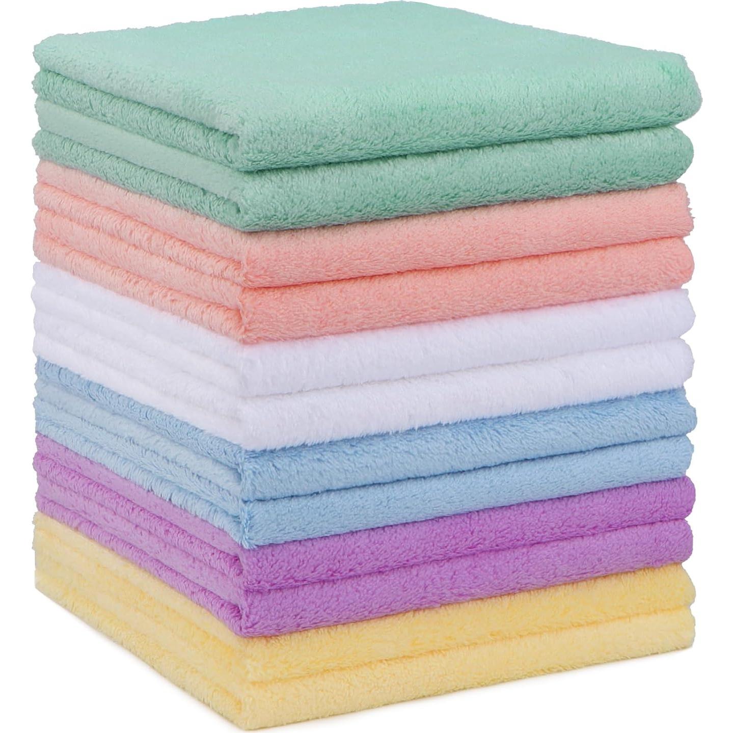 Paquete de 12 Paños de Baño HOMEXCEL 29.2 cm Microfibra Suave