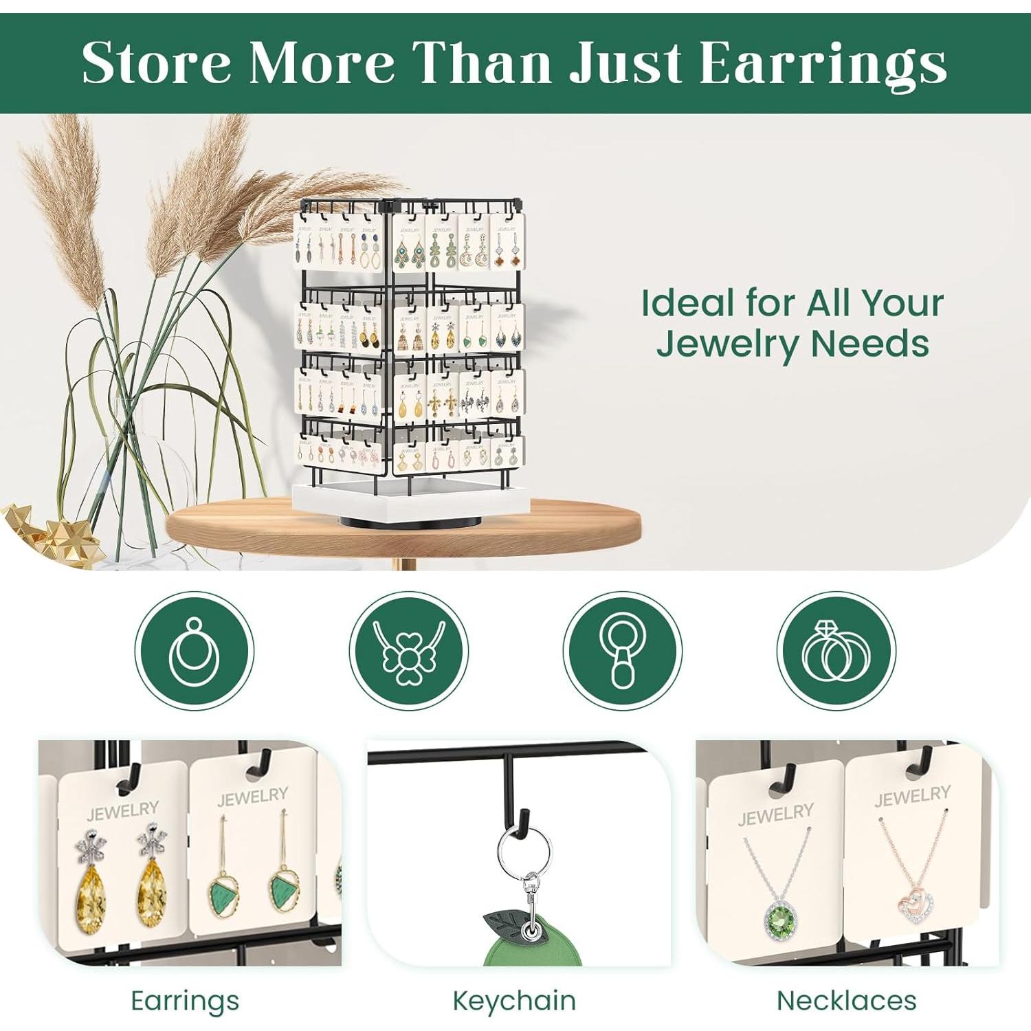 Soporte Rotatorio para Pendientes EsLuker.ly 64 Ganchos