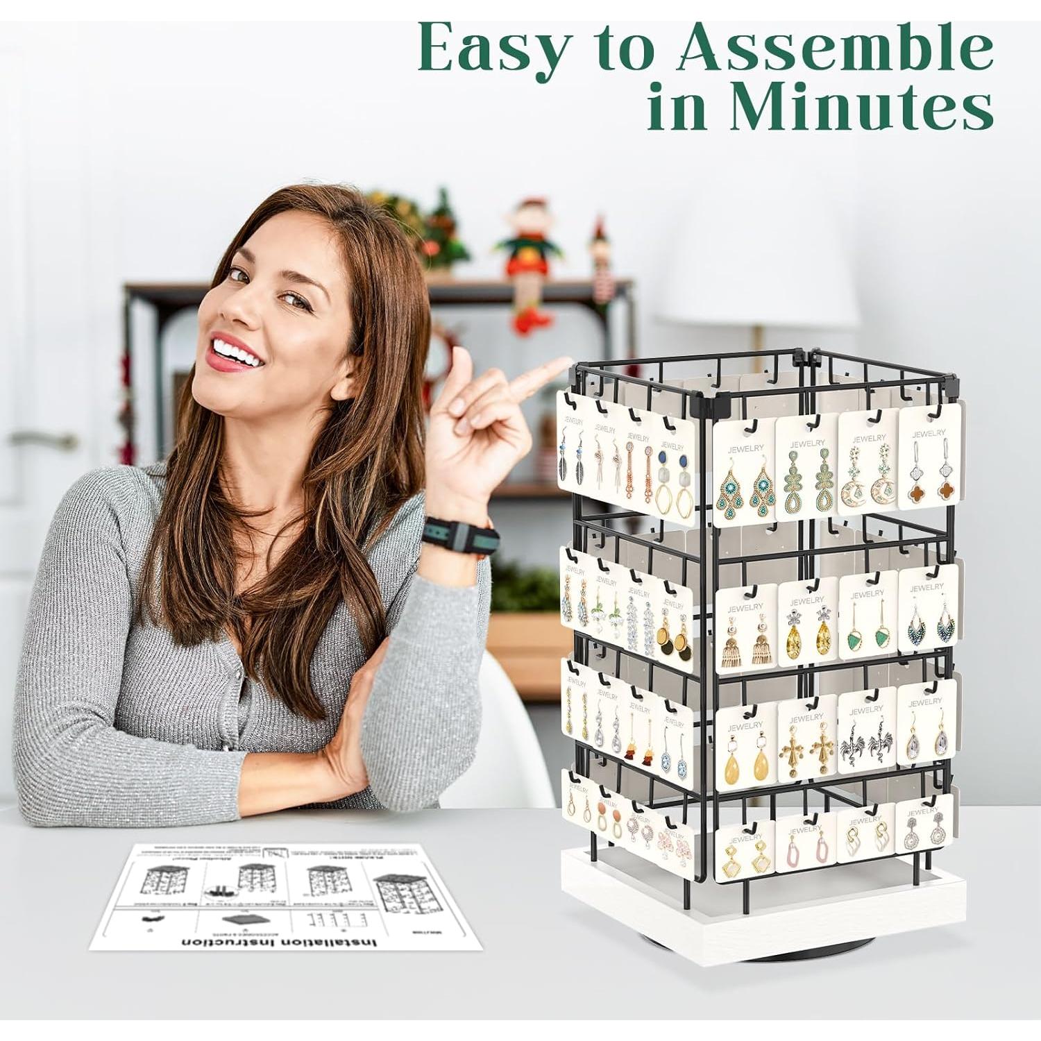 Soporte Rotatorio para Pendientes EsLuker.ly 64 Ganchos