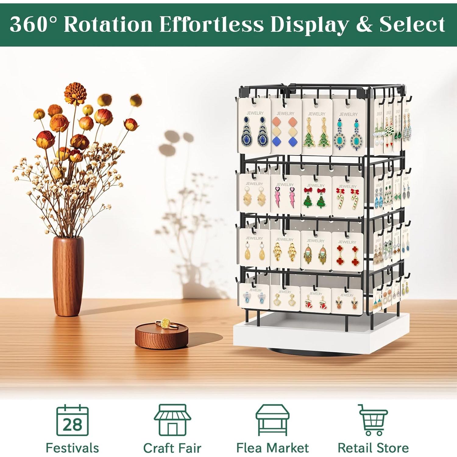 Soporte Rotatorio para Pendientes EsLuker.ly 64 Ganchos