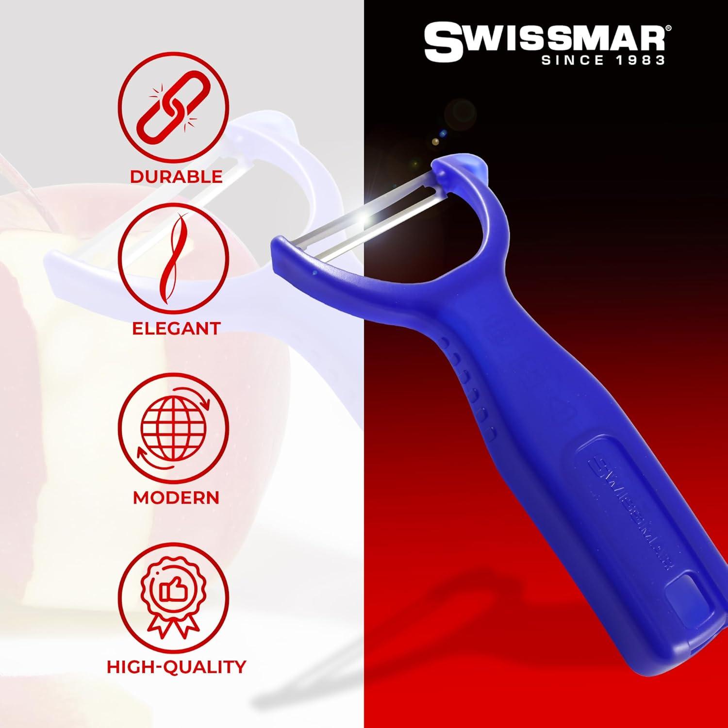 Pelador Y Swissmar Azul con Cuchilla de Acero Inoxidable