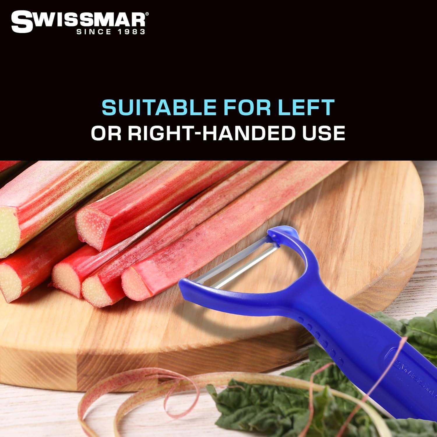 Pelador Y Swissmar Azul con Cuchilla de Acero Inoxidable