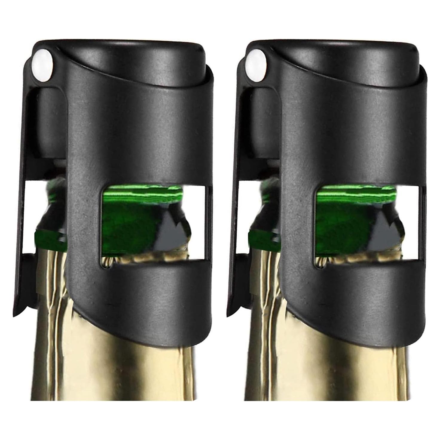 Tapones para Champagne HYZ 2Pack - Acero Inoxidable Negro