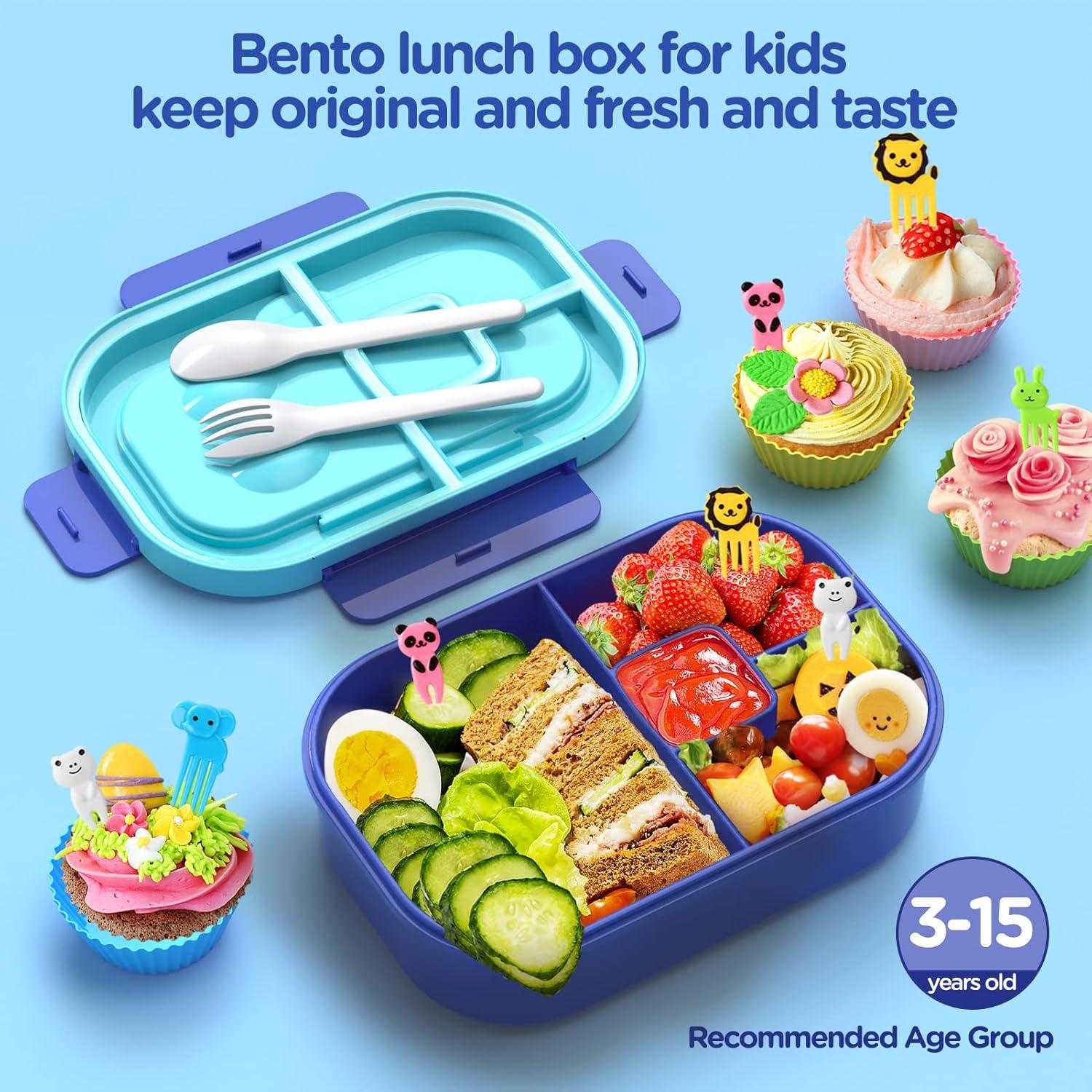 Caja de Almuerzo Bento Jelife 1300ml Azul a Prueba de Fugas