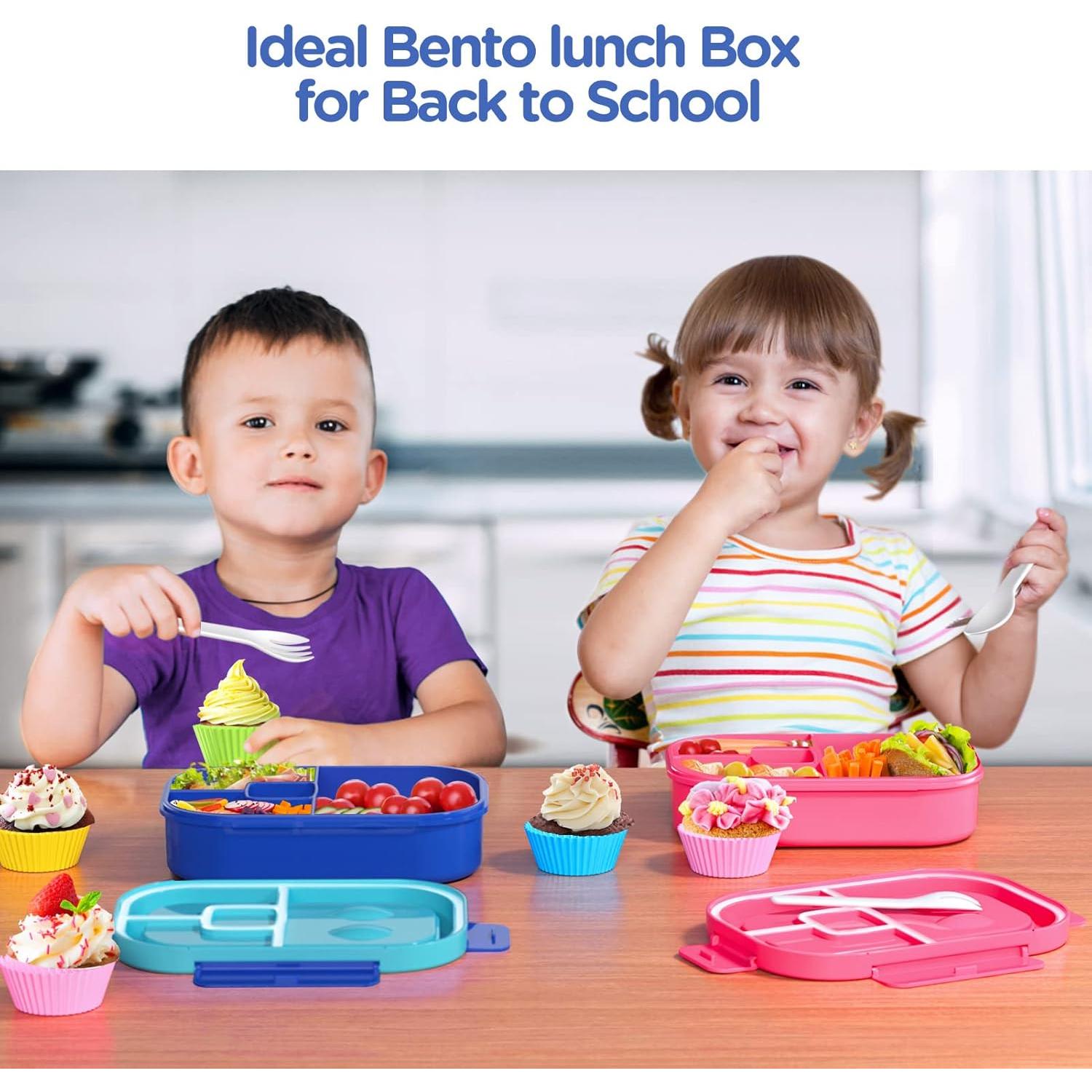 Caja de Almuerzo Bento Jelife 1300ml Azul a Prueba de Fugas