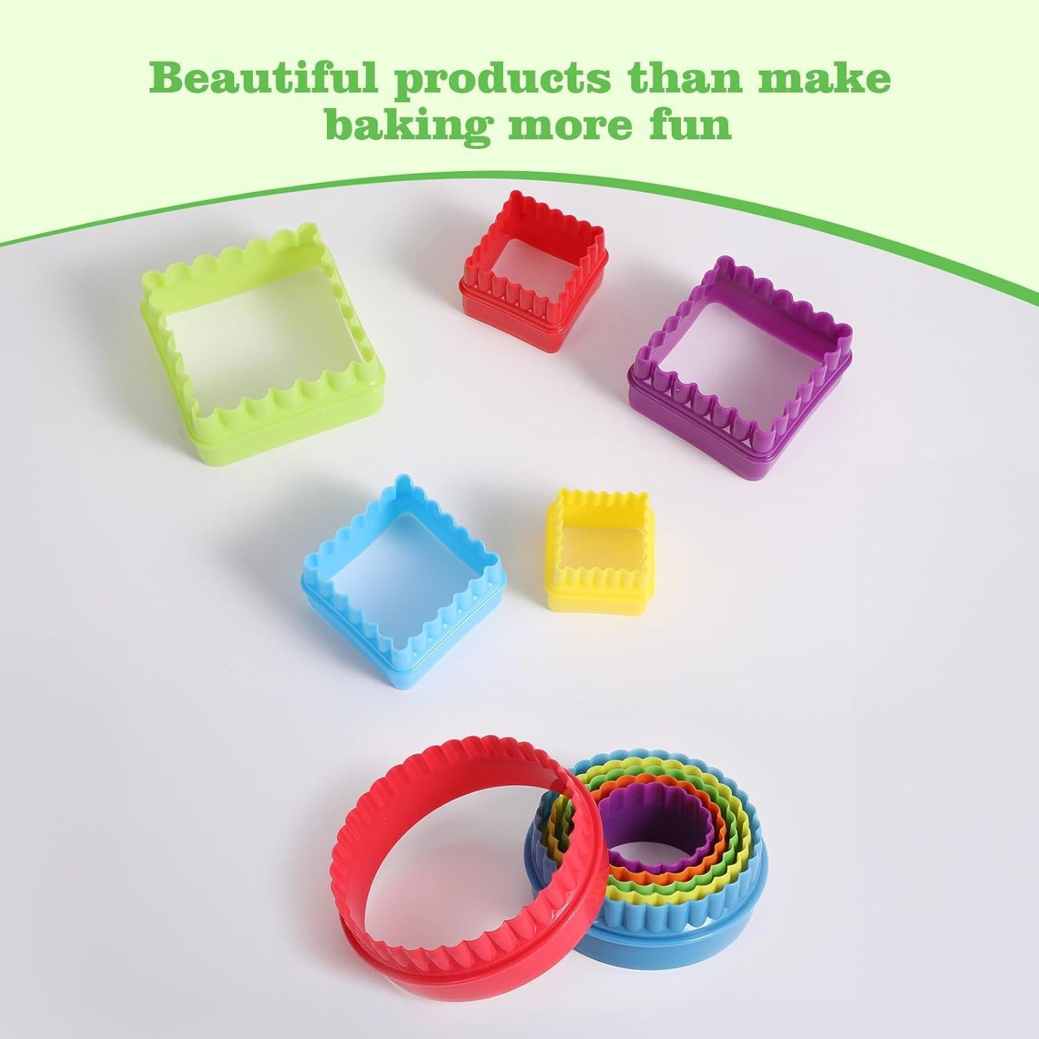 Juego de 11 Cortadores de Galletas de Plástico Apausvcm