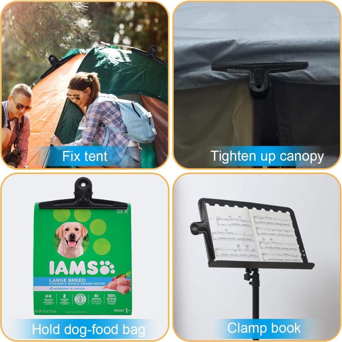 Clips Bulldog Extra Grande Coideal 30 cm Acero Inoxidable 2 Pcs