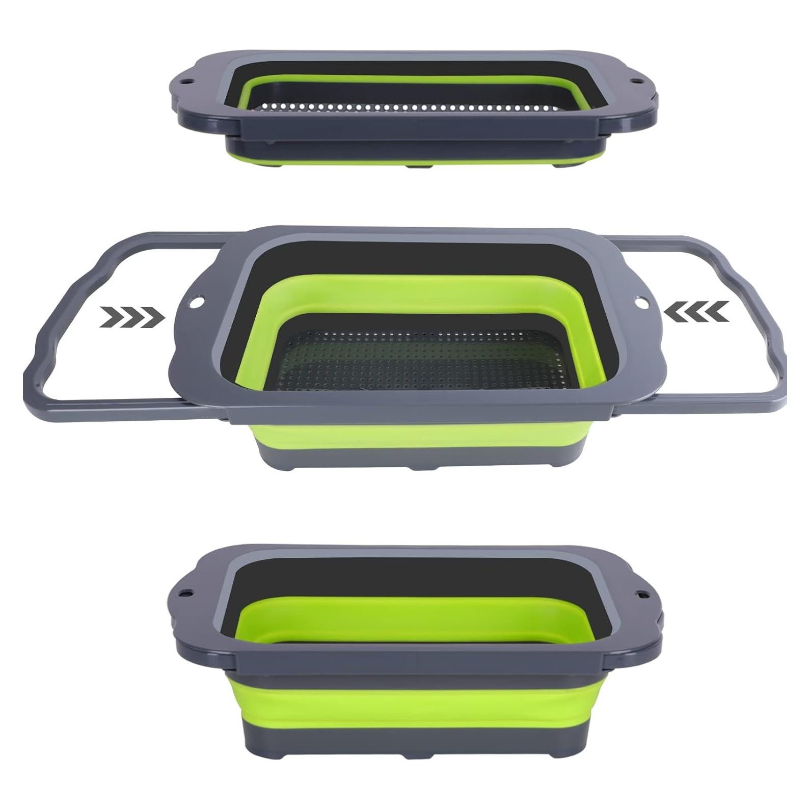 Colador Plegable QiMH Verde 9 Cuartos Silicona Libre BPA