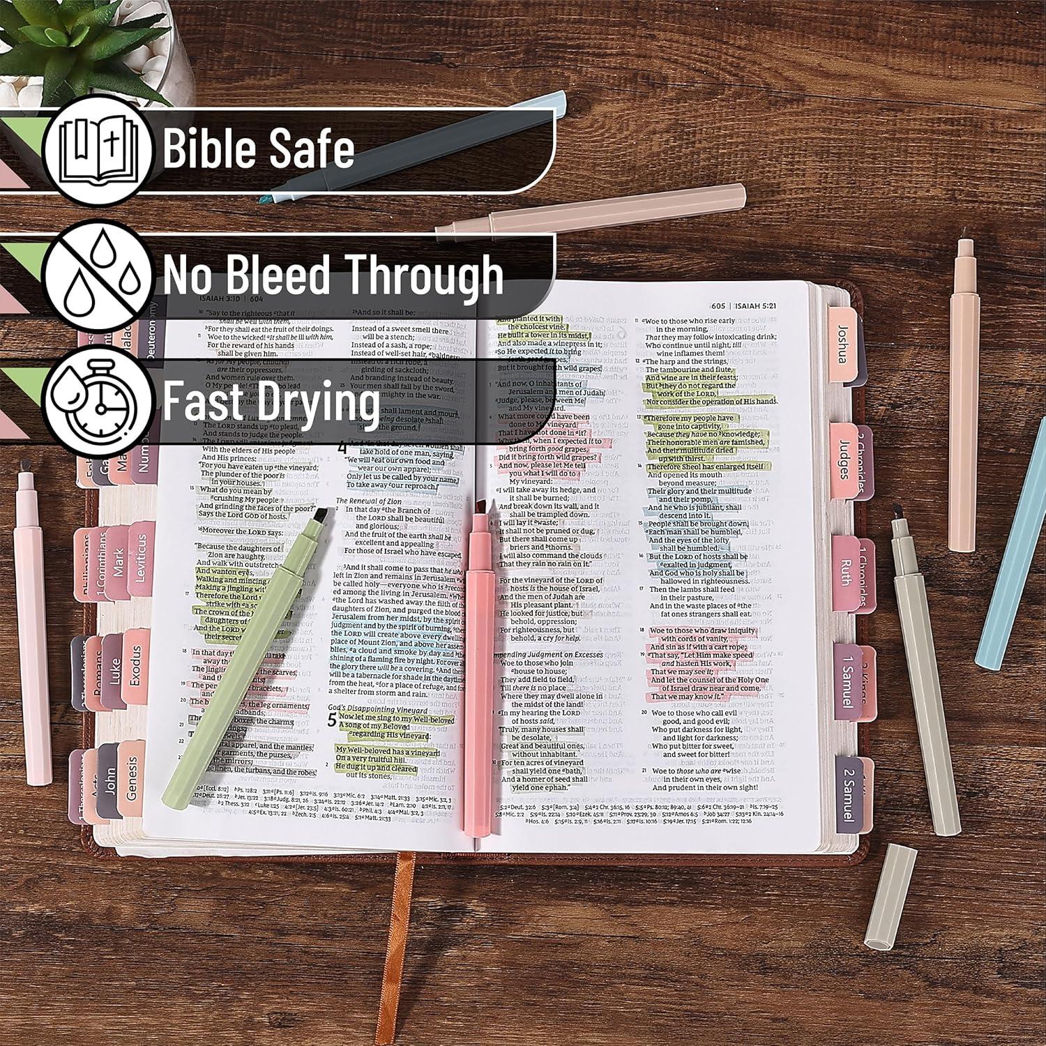 Marcadores Estéticos Mr. Pen - Paquete de 8, Punta Cincel, Colores Brillantes