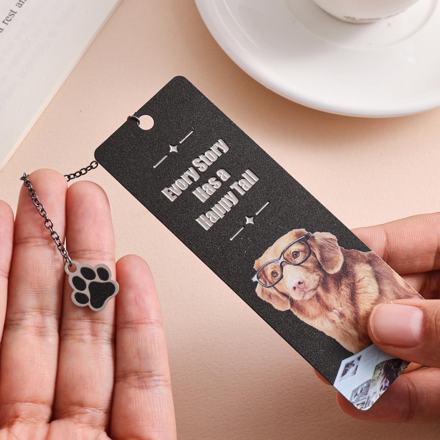 2 Pieces Cute Dog Metal Bookmarks with Graduated Scale, Pet Theme Golden Retriever Black Dachshund Large Size Book Mark, Bookmark for Book Lovers Reading Women Writers Readers Children Teens Men